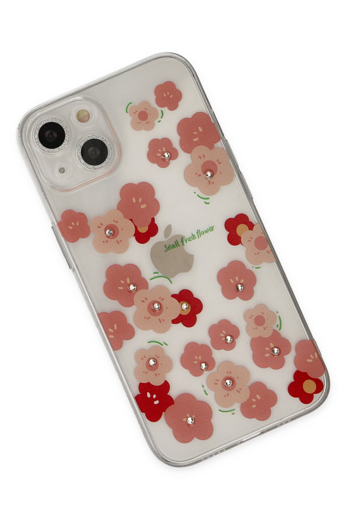 Newface iPhone 13 Kılıf Sofya Yüzüklü Silikon Kapak - Gold