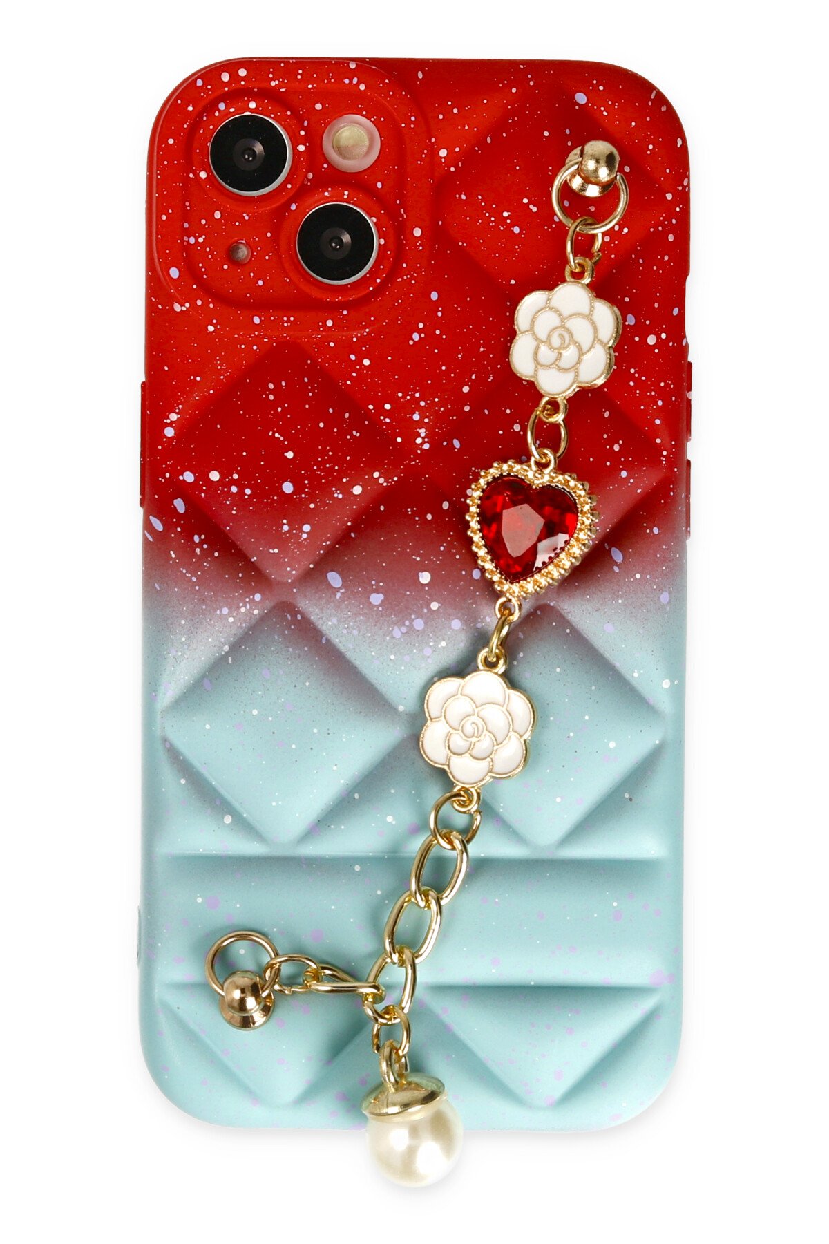 Newface iPhone 13 Kılıf Liva Lens Silikon - Kırmızı