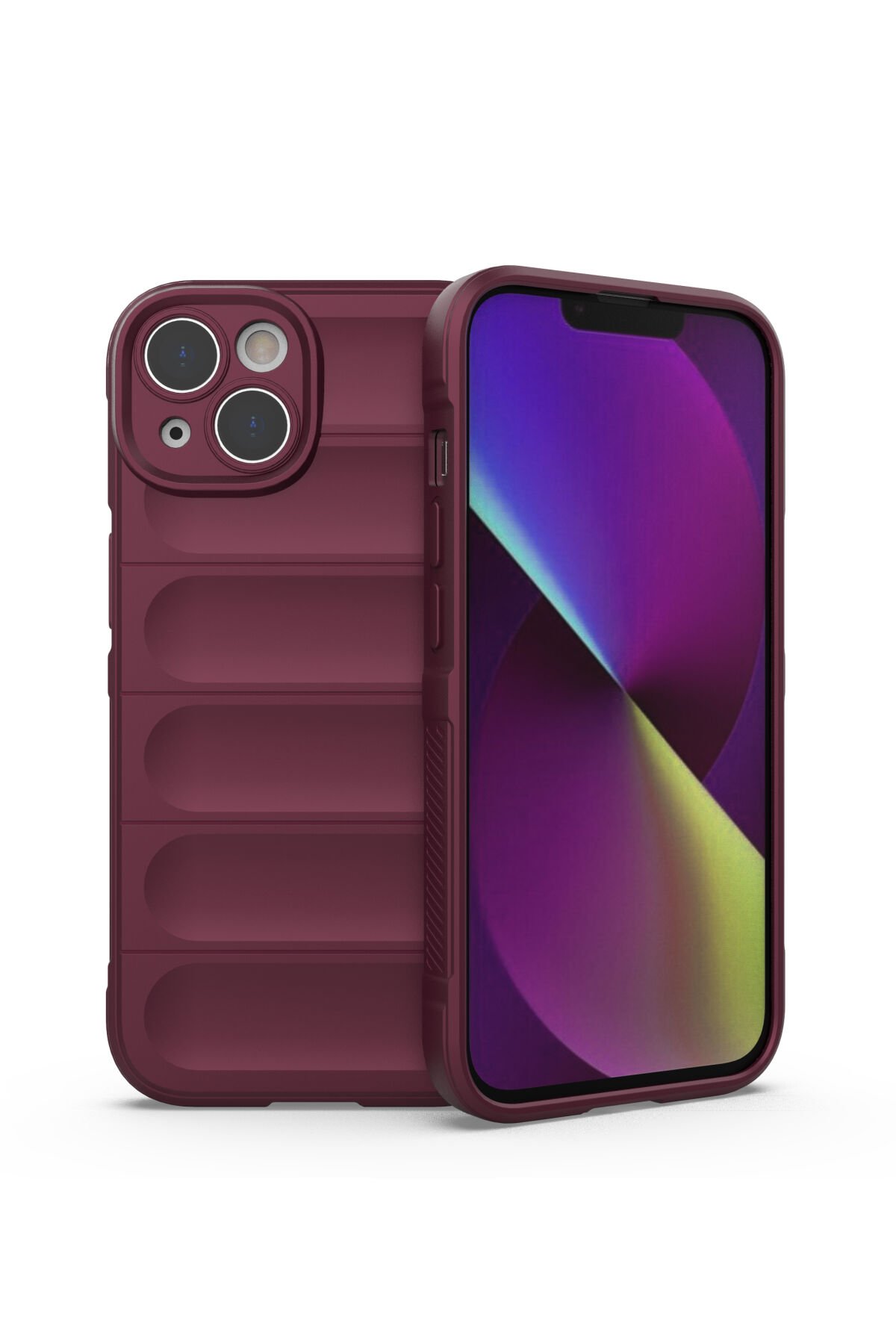 Newface iPhone 13 Kılıf Coco Deri Silikon Kapak - Gold