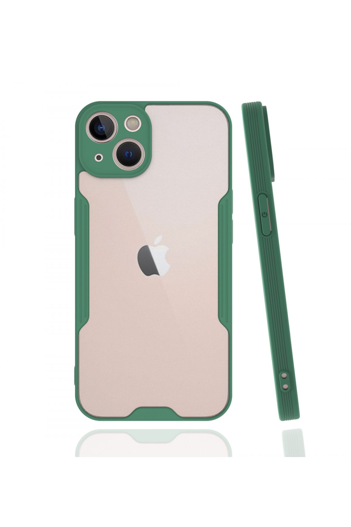 Newface iPhone 13 Kılıf S Silikon - Yeşil