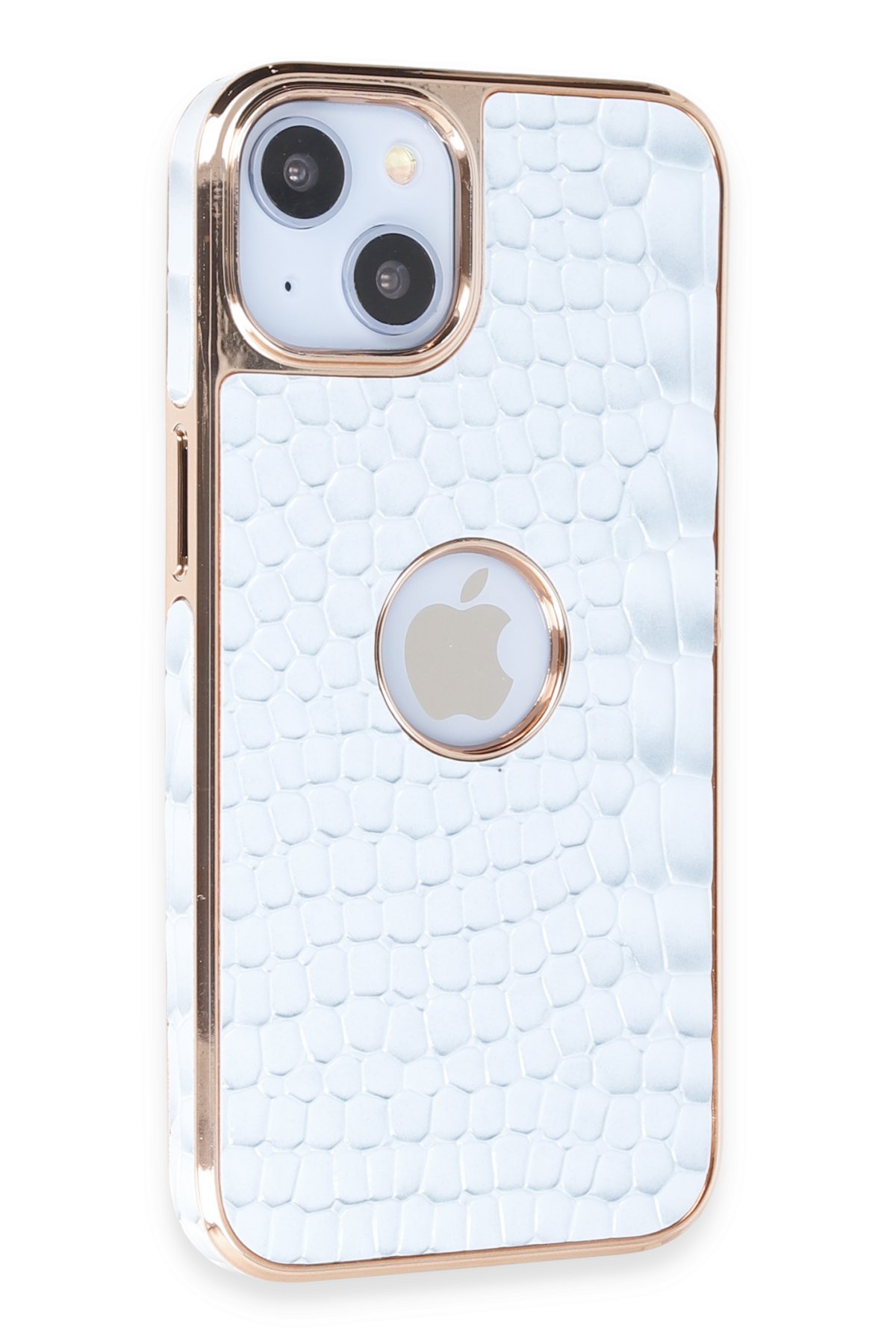 Newface iPhone 13 Kılıf Zegna Yüzüklü Silikon Kapak - Mavi