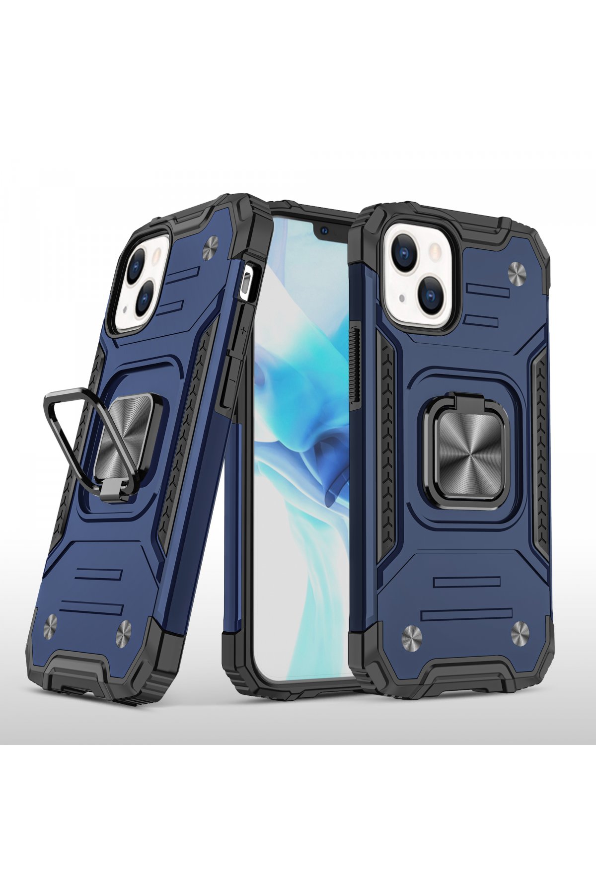 Newface iPhone 13 Kılıf S Silikon - Mavi