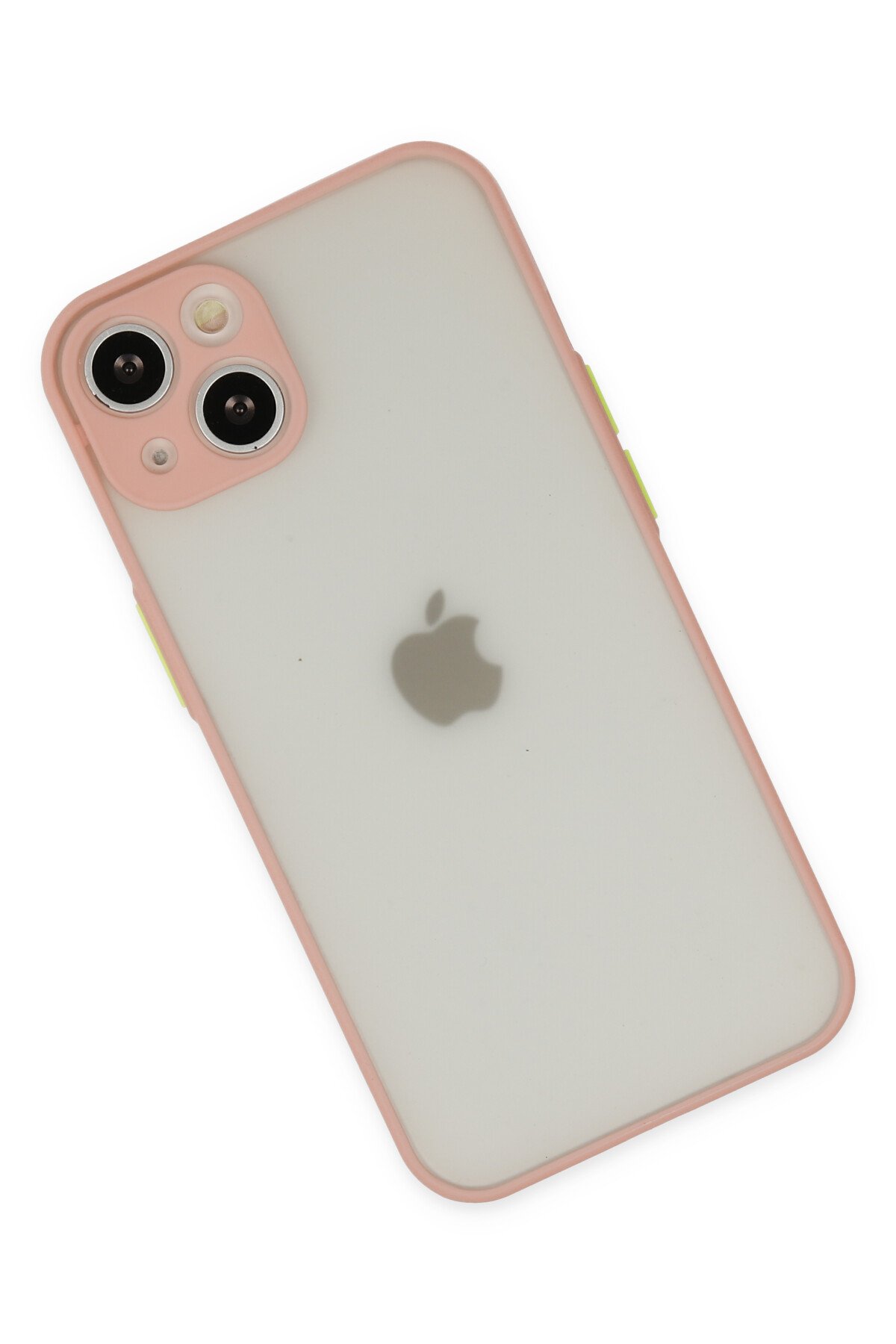 Newface iPhone 13 Mini Renkli Kamera Lens Koruma Cam - Sarı-Turuncu