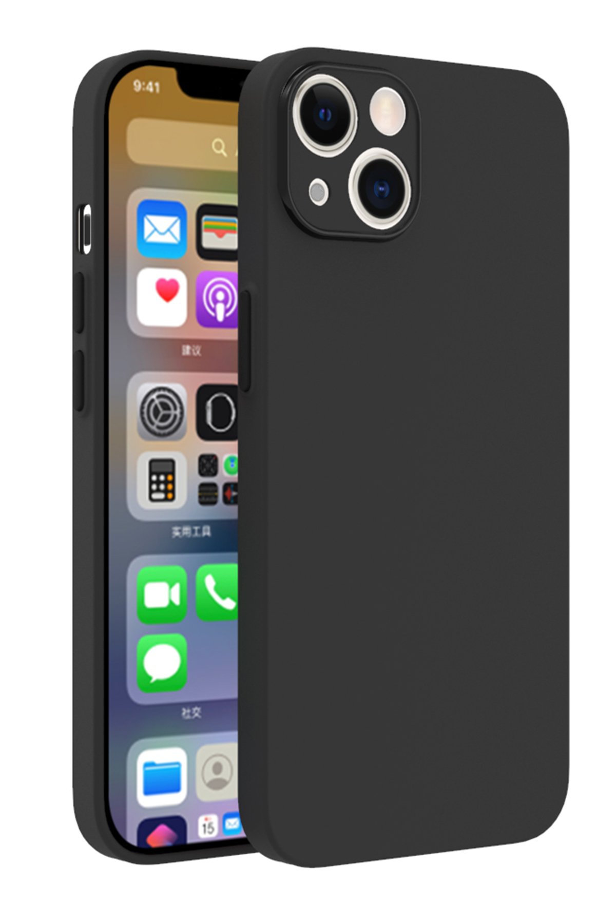 Newface iPhone 13 Mini Kılıf Platin Silikon - Kırmızı
