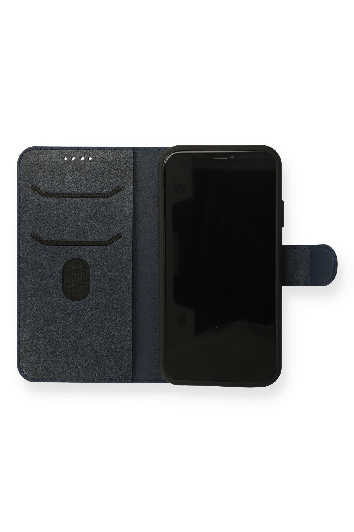 Newface iPhone 13 Mini Kılıf Loop Deri Silikon - Siyah