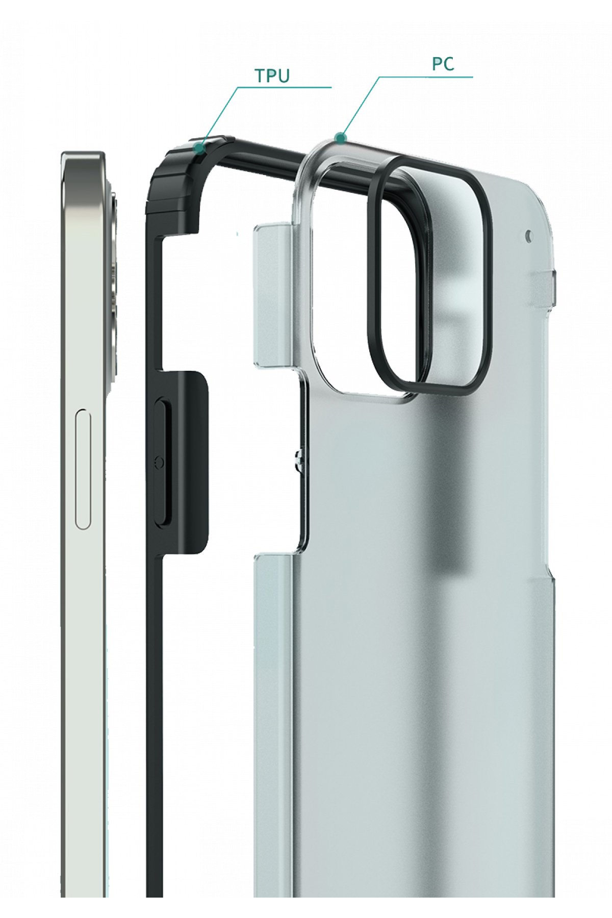 Newface iPhone 13 Pro Kılıf Divo Lazer Askılı Magsafe Kapak - Pembe
