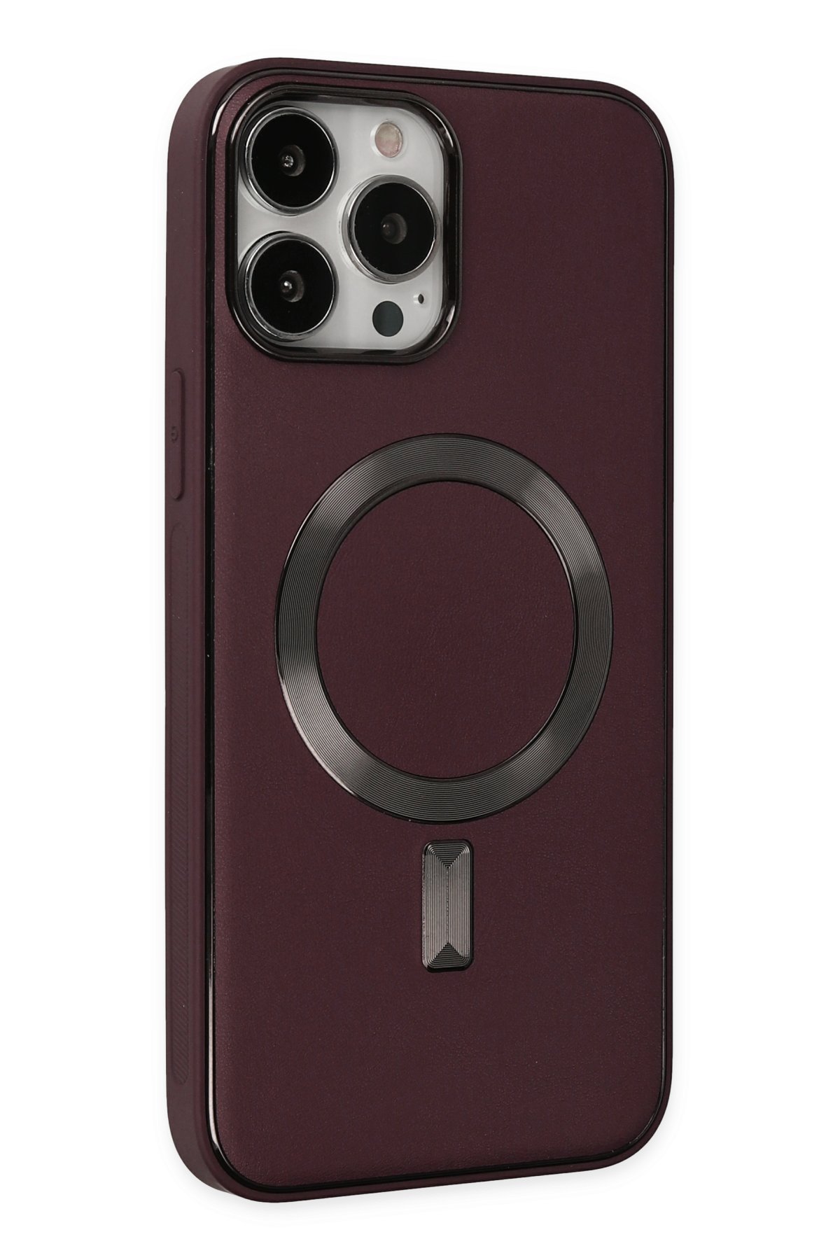 Newface iPhone 13 Pro Kılıf Coco Deri Standlı Kapak - Beyaz