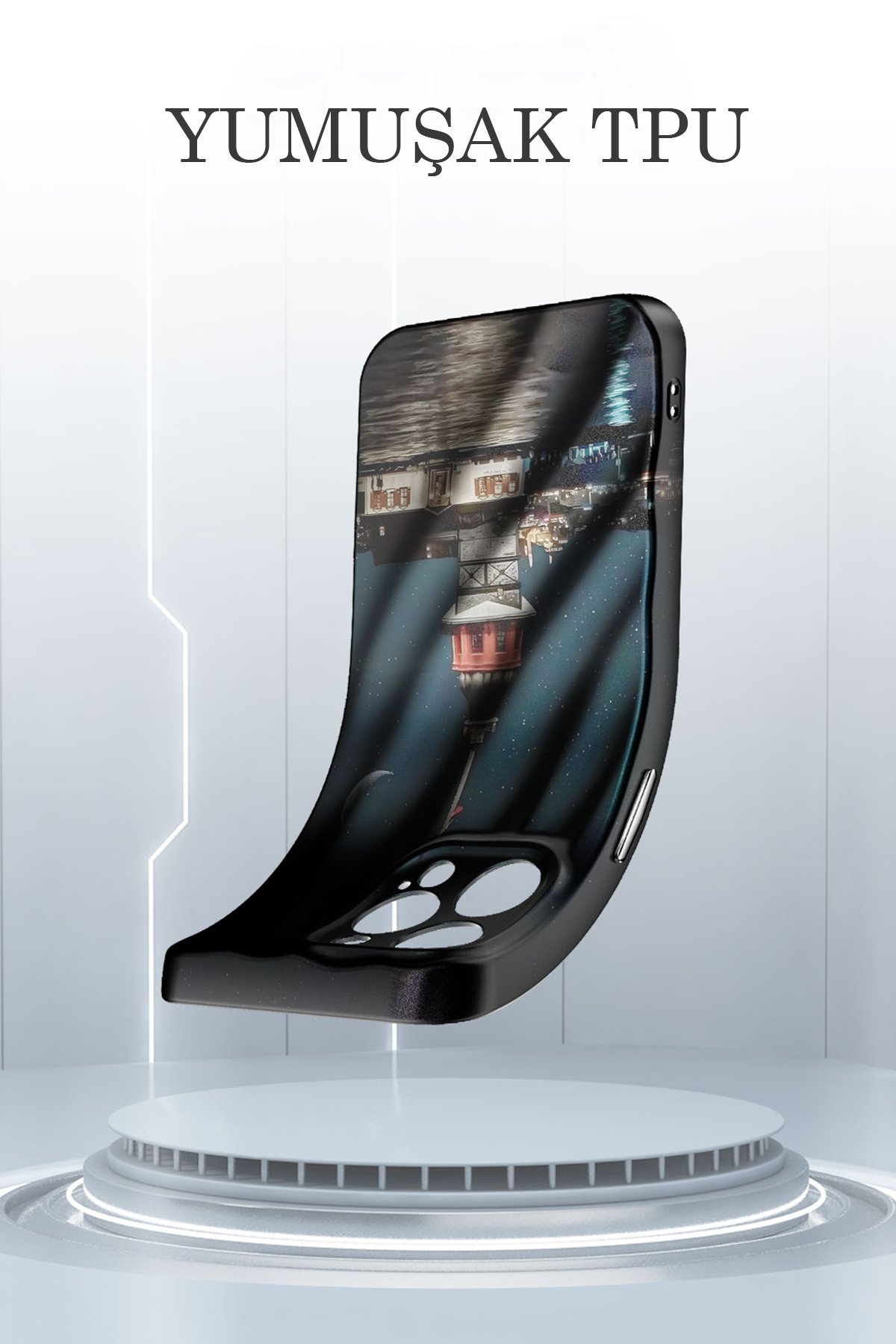 Newface iPhone 13 Pro Kılıf Dora Kapak - Mavi