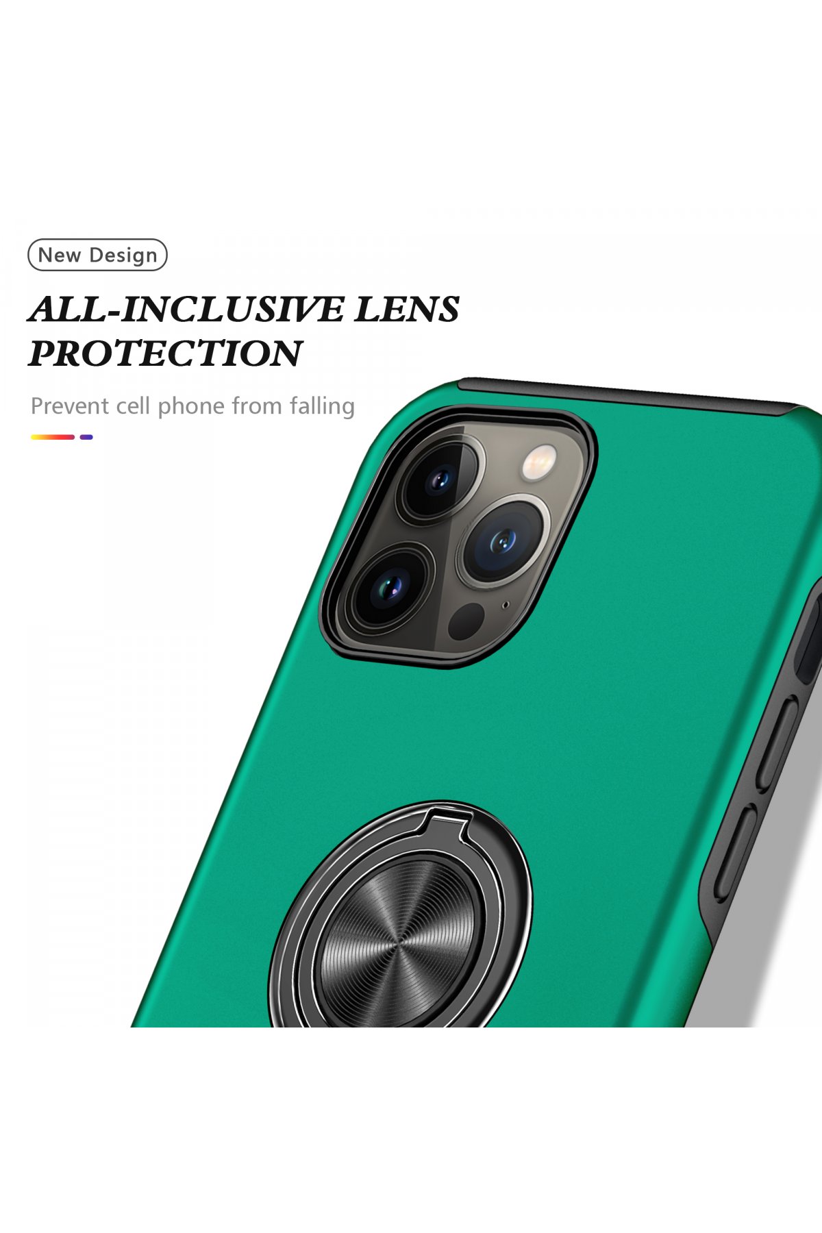 Newface iPhone 13 Pro Kılıf Optimum Silikon - Koyu Yeşil