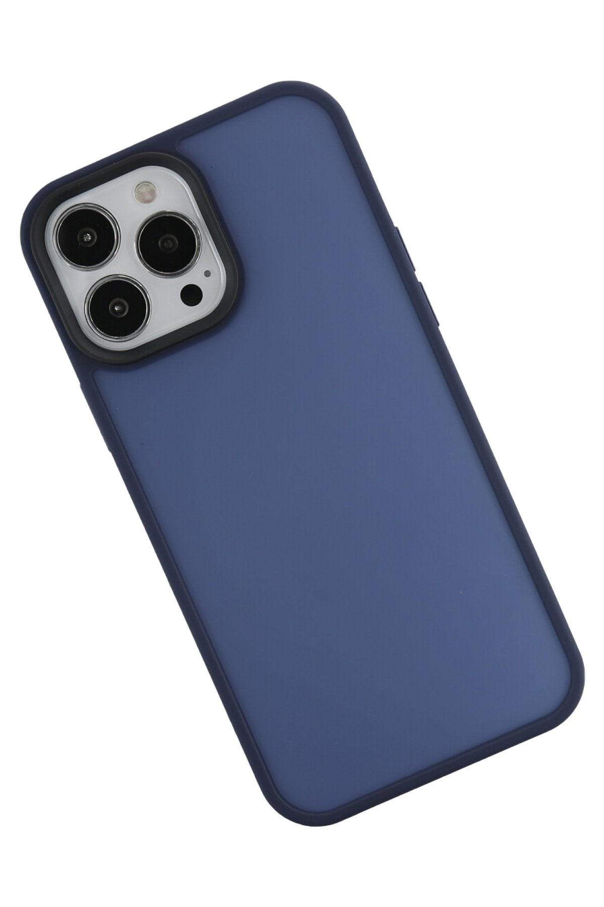 Newface iPhone 13 Pro Kılıf Coco Deri Silikon Kapak - Mavi