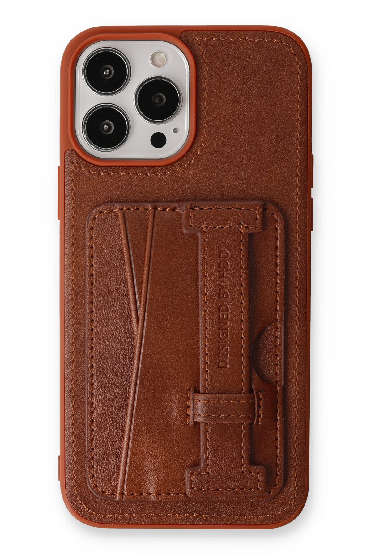 HDD iPhone 13 Pro Kılıf HD Deri Luxury Magnet Kartvizitli Kapak - Siyah