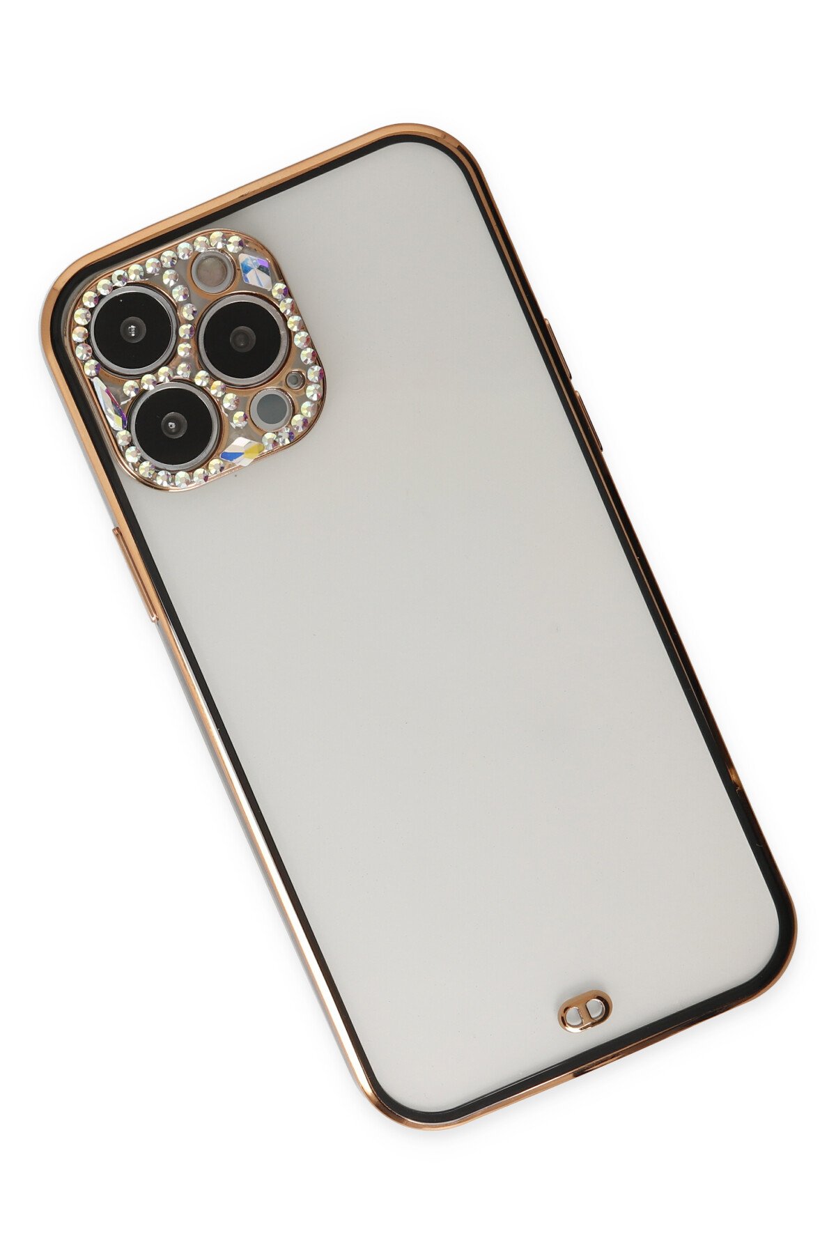Newface iPhone 13 Pro Kılıf Miami Şeffaf Silikon  - Kırmızı