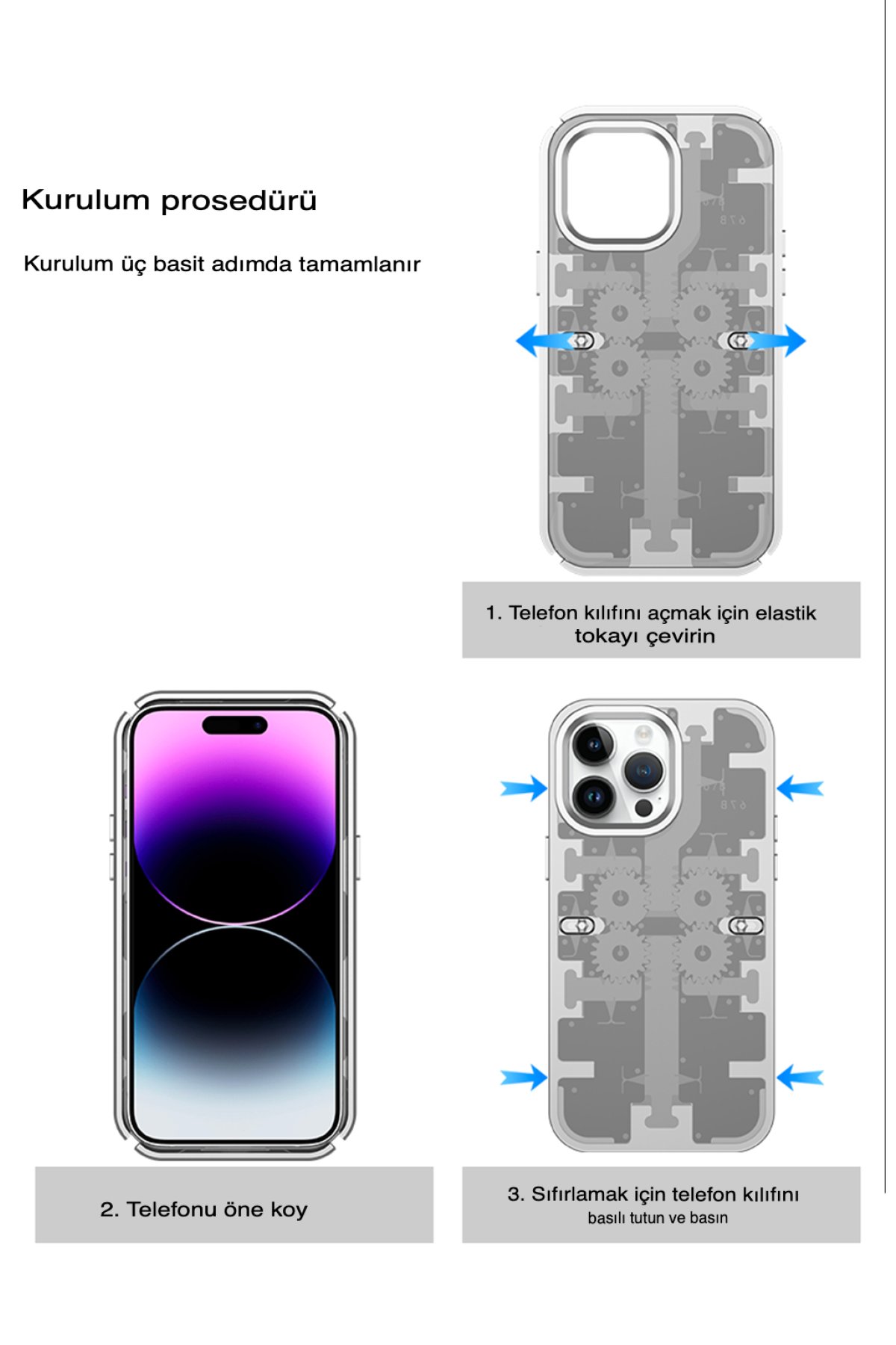 Newface iPhone 13 Pro Kılıf Asya Deri Silikon - Sierra Blue