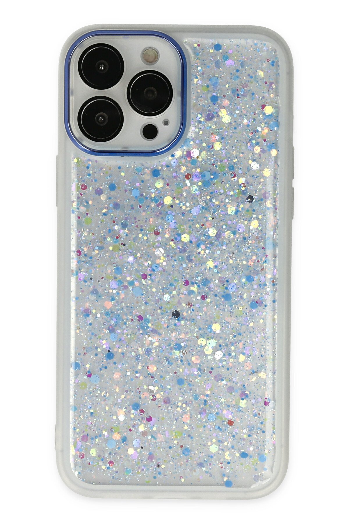 Newface iPhone 13 Pro Kılıf Range Yüzüklü Silikon - Mavi
