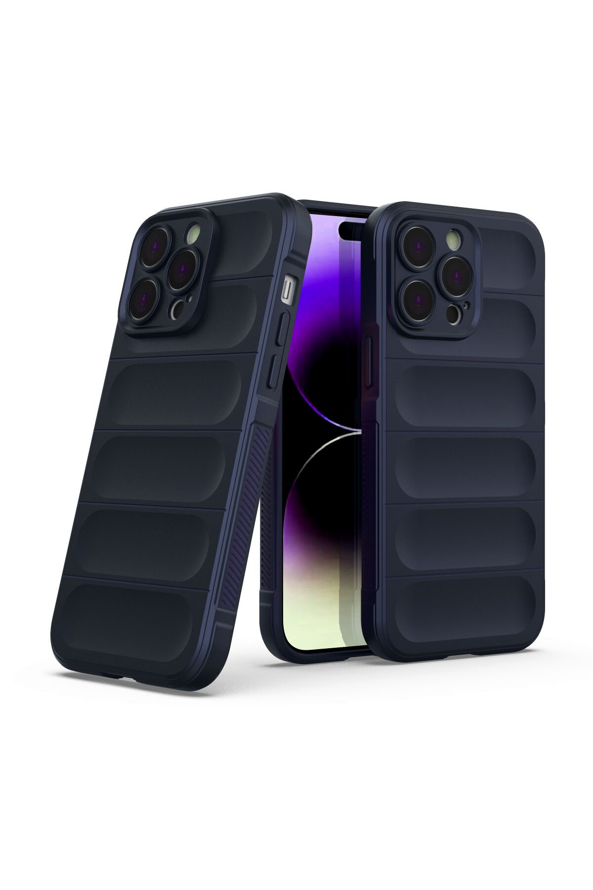 Newface iPhone 13 Pro Kılıf Joke Taşlı Silikon - Mor