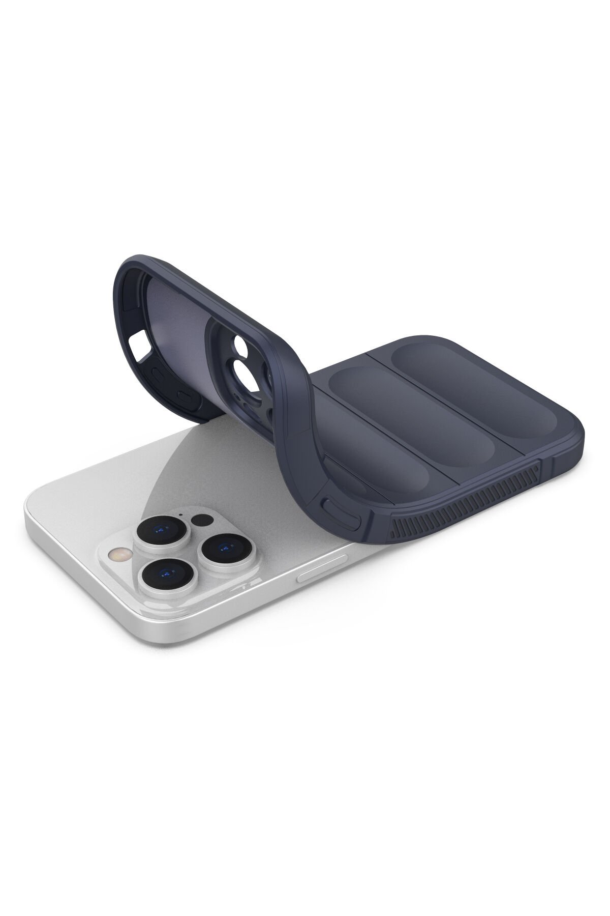 Newface iPhone 13 Pro Kılıf Joke Taşlı Silikon - Mor