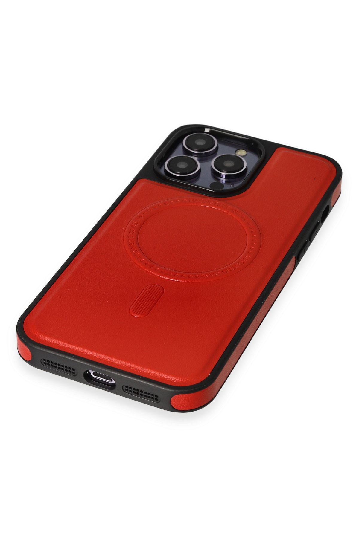 Newface iPhone 13 Pro Kılıf Asya Deri Silikon - Mor