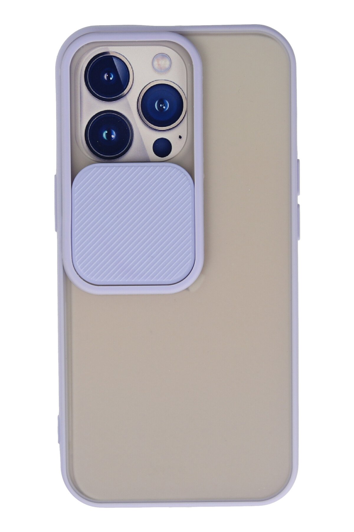 Newface iPhone 13 Pro Kılıf Ebruli Lansman Silikon - Mor-Beyaz