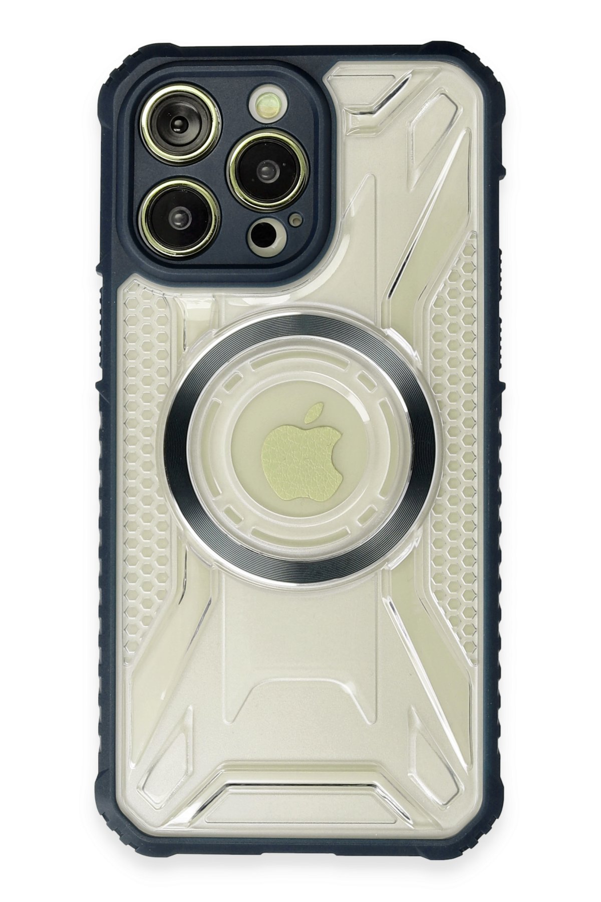 Newface iPhone 13 Pro Kılıf Montreal Yüzüklü Silikon Kapak - Sarı