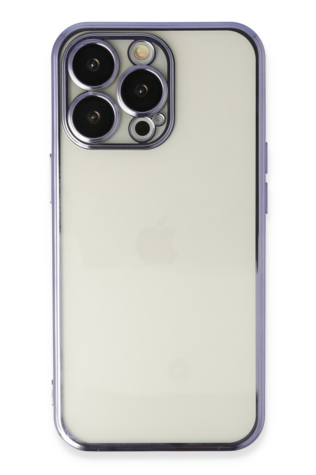 Newface iPhone 13 Pro Kılıf Sofya Yüzüklü Silikon Kapak - Gümüş