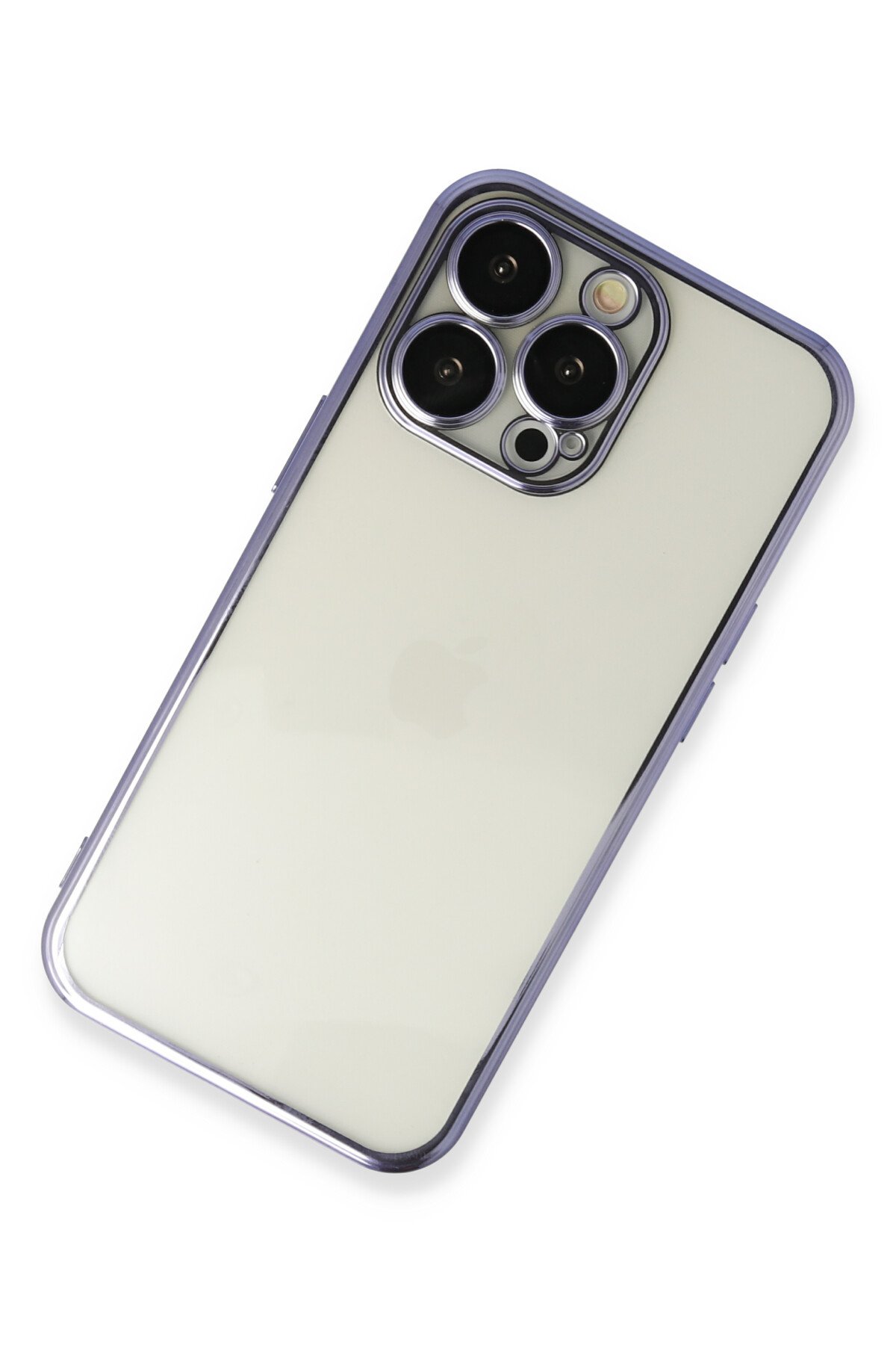Newface iPhone 13 Pro Kılıf Sofya Yüzüklü Silikon Kapak - Gümüş