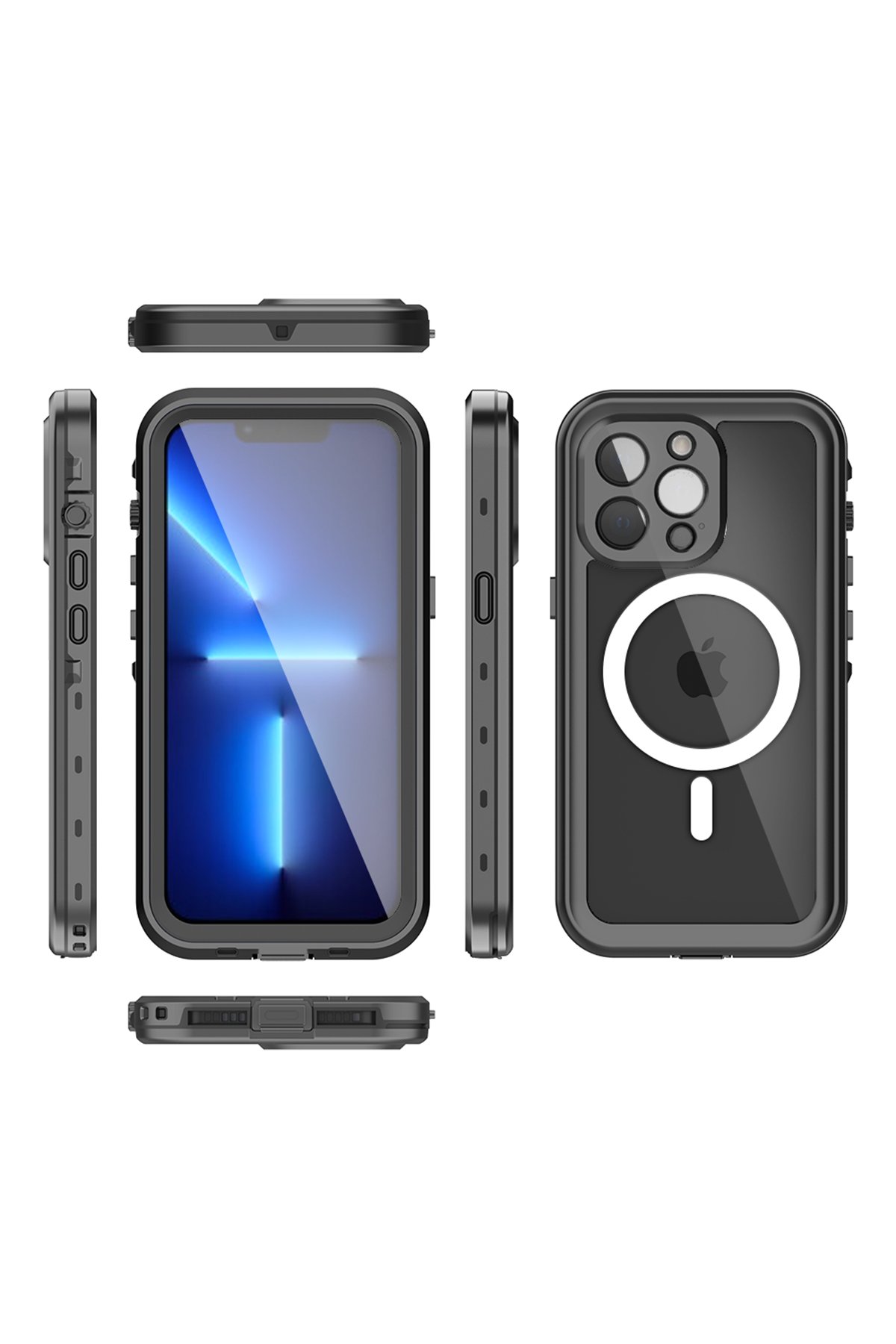 Newface iPhone 13 Pro Kılıf Coco Karbon Silikon - Pembe