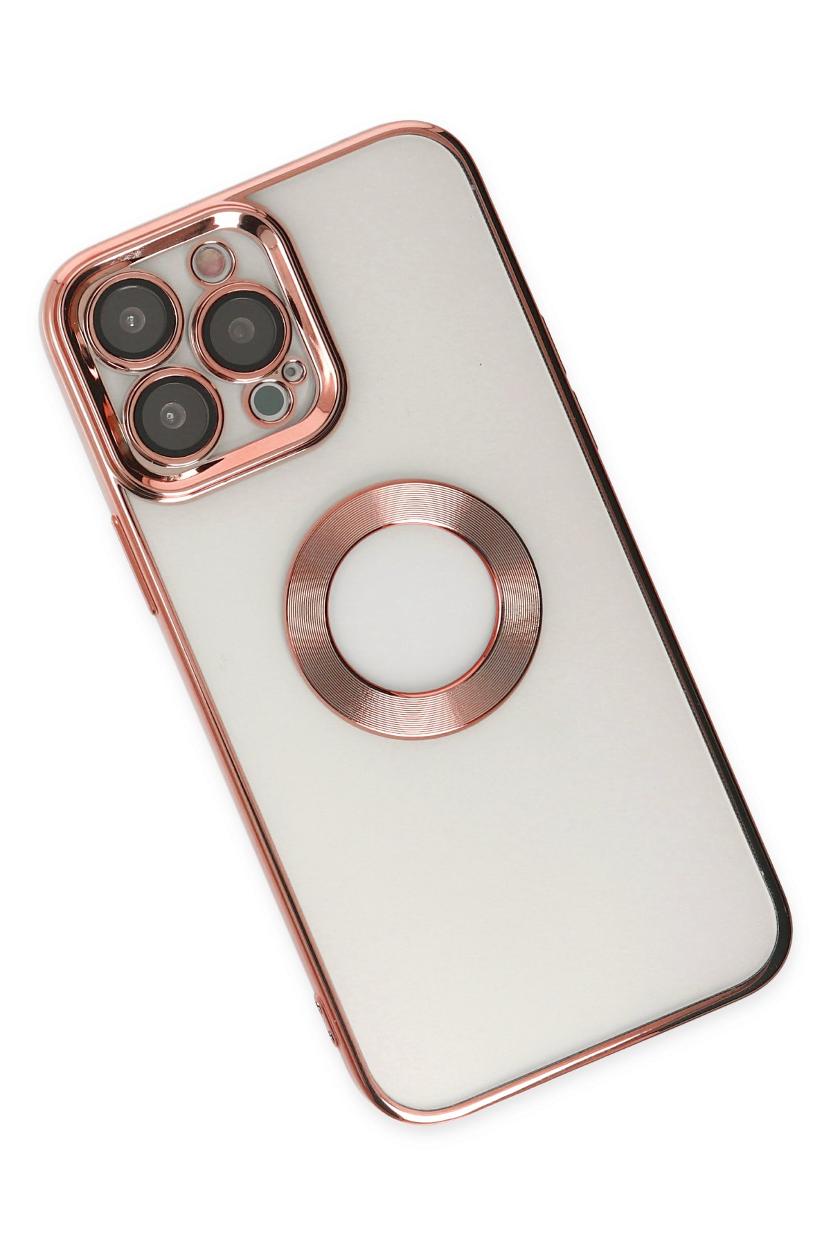 Newface iPhone 13 Pro Kılıf Mekanik Bumper Kapak - Gümüş