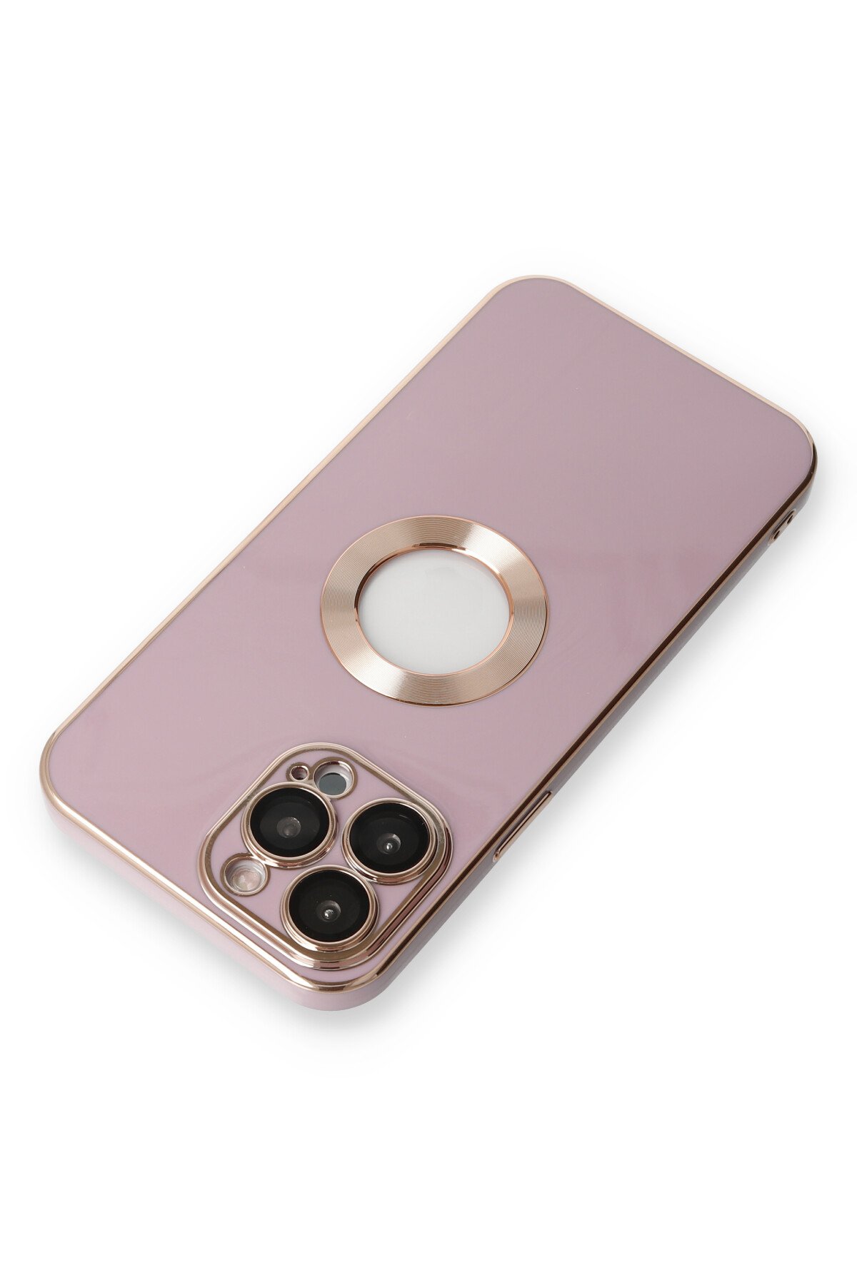 Newface iPhone 13 Pro Kılıf Palm Buzlu Kamera Sürgülü Silikon - Pembe