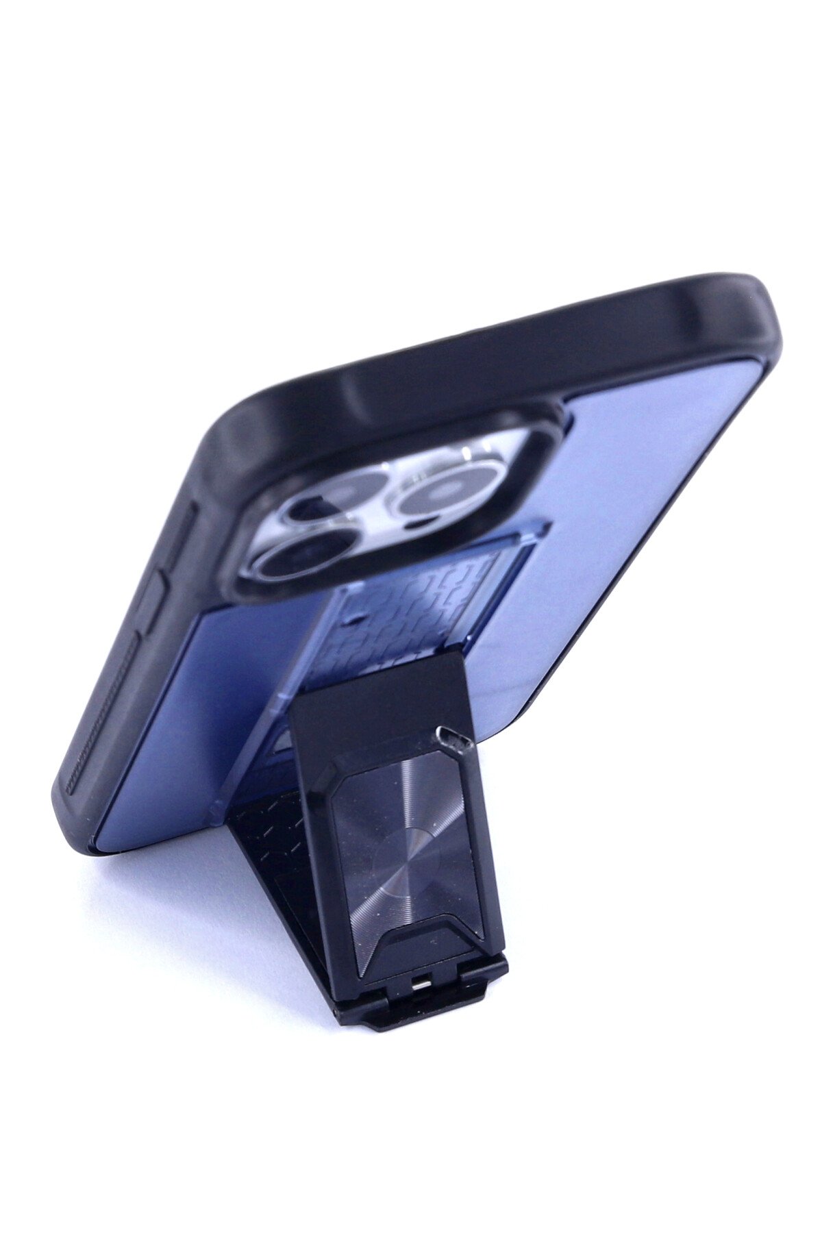 Newface iPhone 13 Pro Kılıf Mega Standlı Silikon - Gold