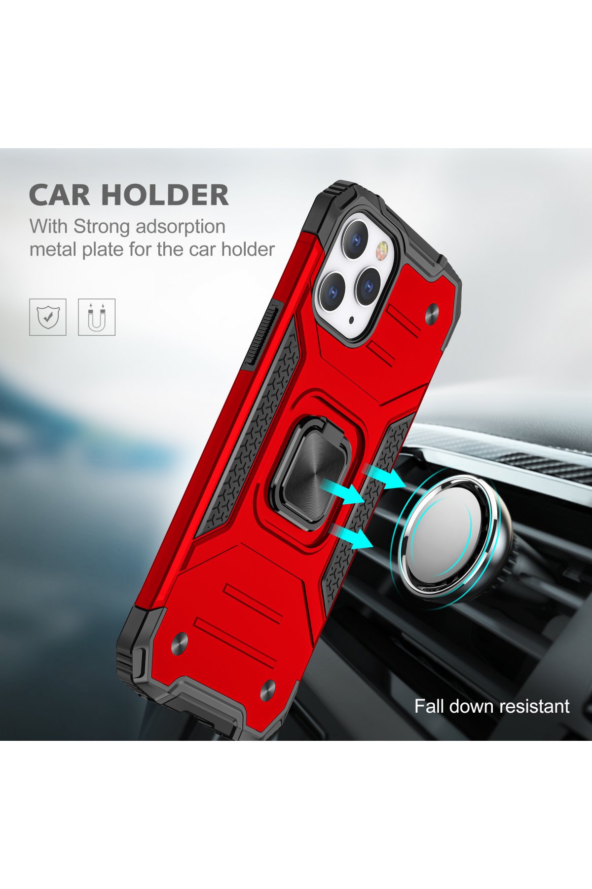 Newface iPhone 13 Pro Kılıf Pars Lens Yüzüklü Silikon - Gümüş