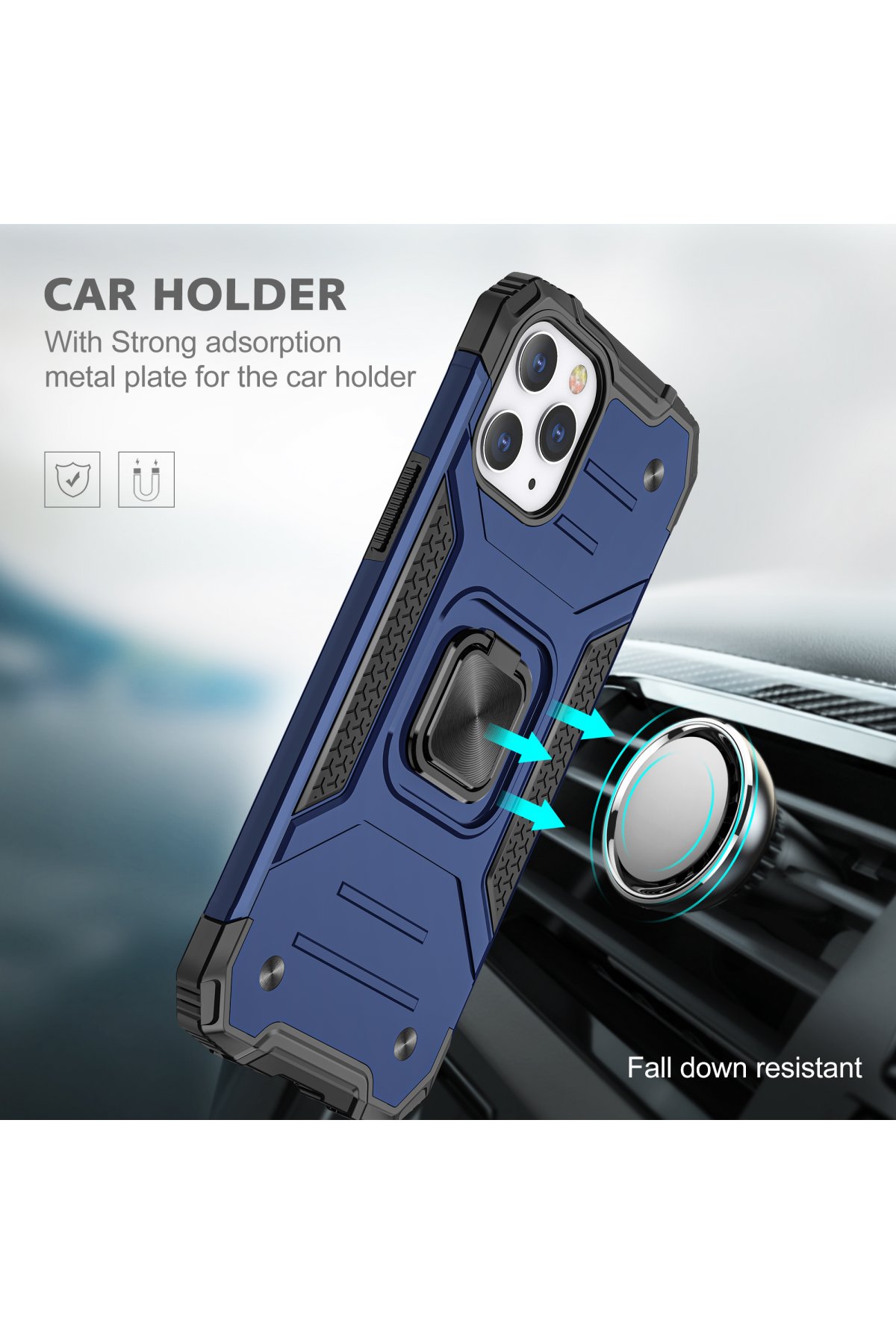 Newface iPhone 13 Pro Kılıf Loop Deri Silikon - Kahverengi