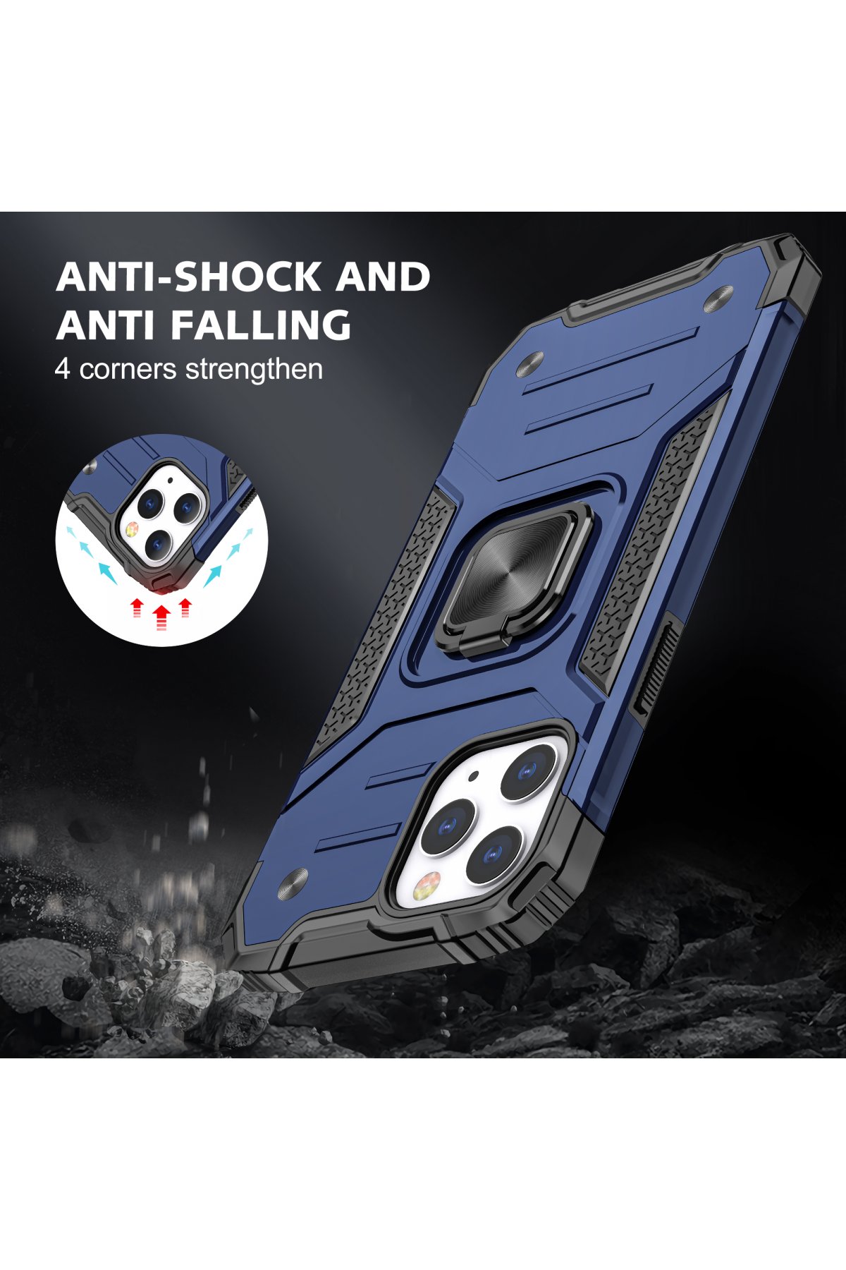 Newface iPhone 13 Pro Kılıf Loop Deri Silikon - Kahverengi