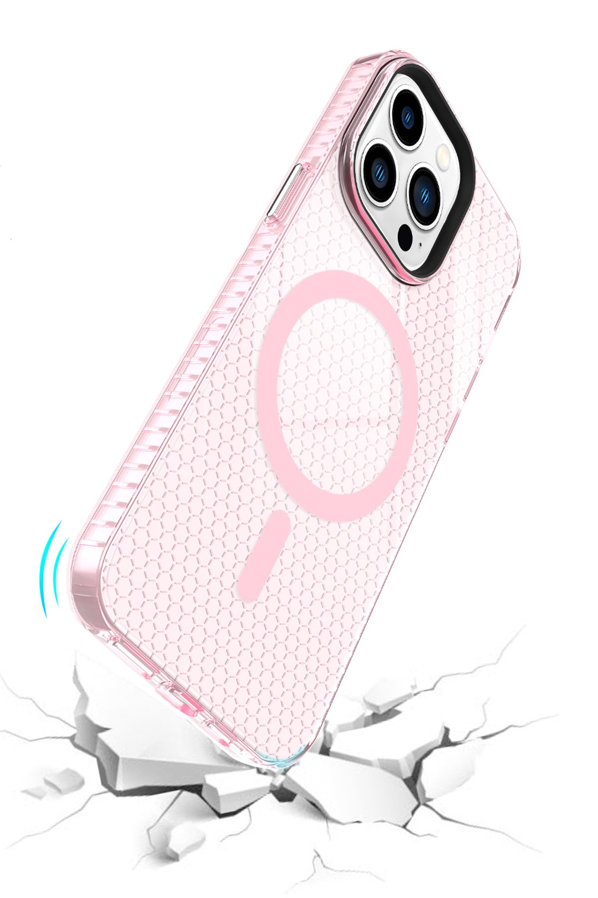 Newface iPhone 13 Pro Max Kılıf Kross Magneticsafe Kapak - Kırmızı