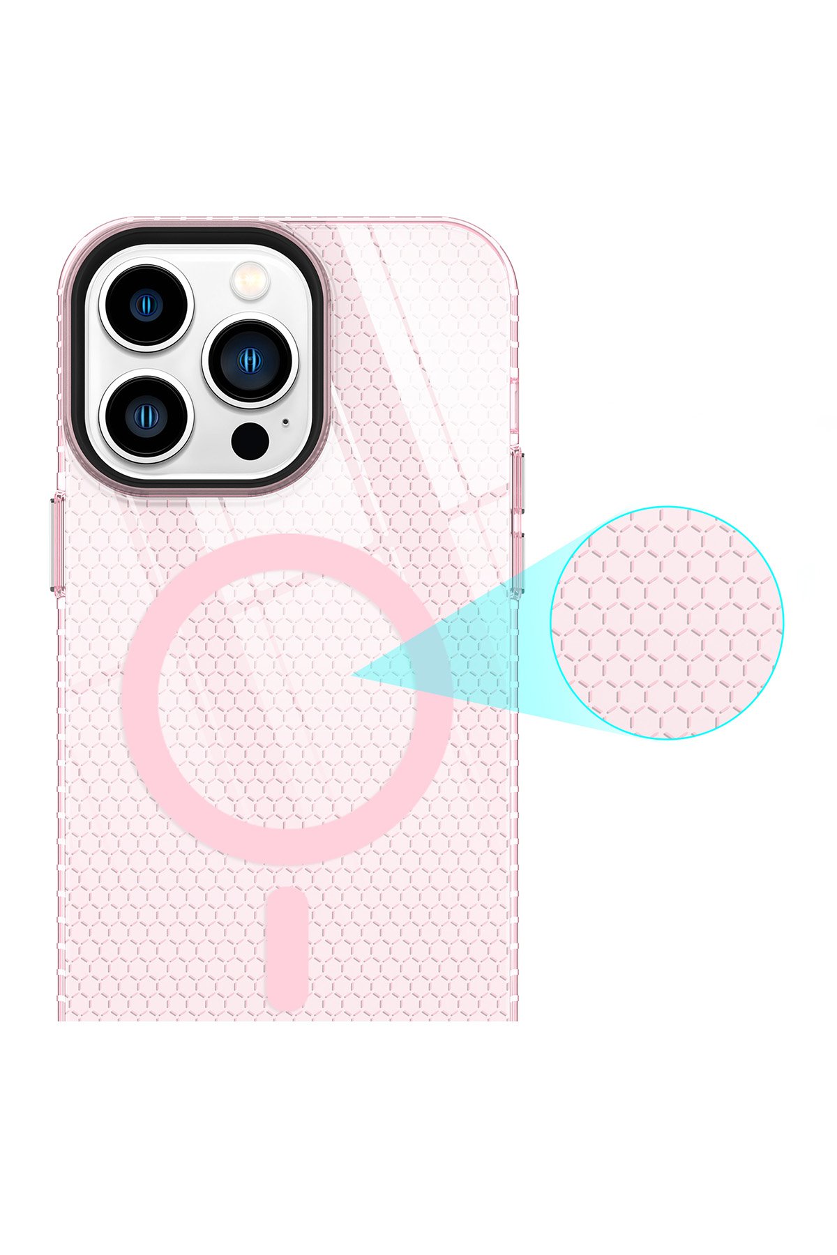 Newface iPhone 13 Pro Max Kılıf Kross Magneticsafe Kapak - Kırmızı