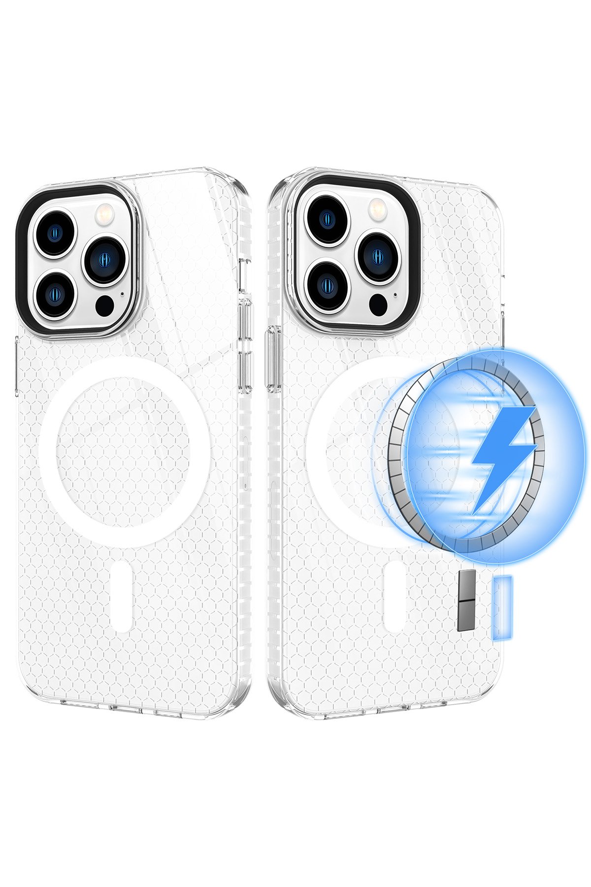 Newface iPhone 13 Pro Max Kılıf Troy Magsafe Kapak - Mavi