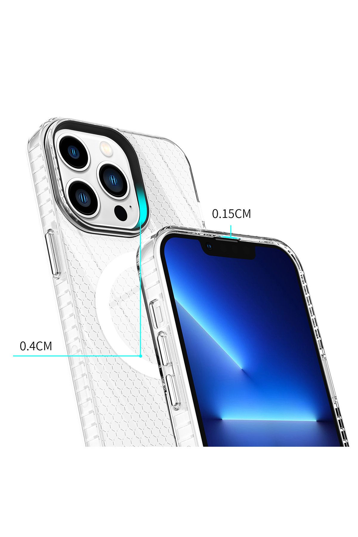 Newface iPhone 13 Pro Max Kılıf Troy Magsafe Kapak - Mavi