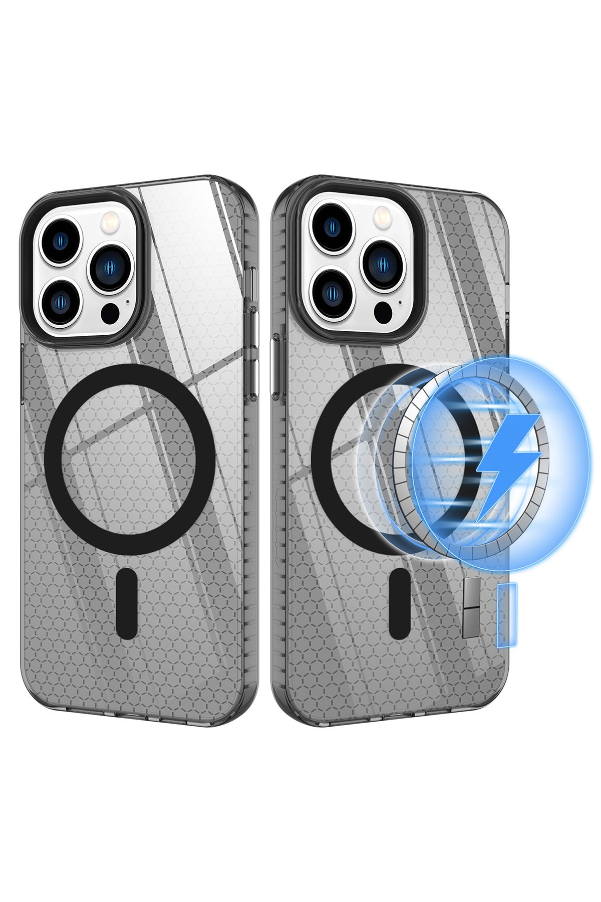 Newface iPhone 13 Pro Max Kılıf Glass Kapak - Mavi