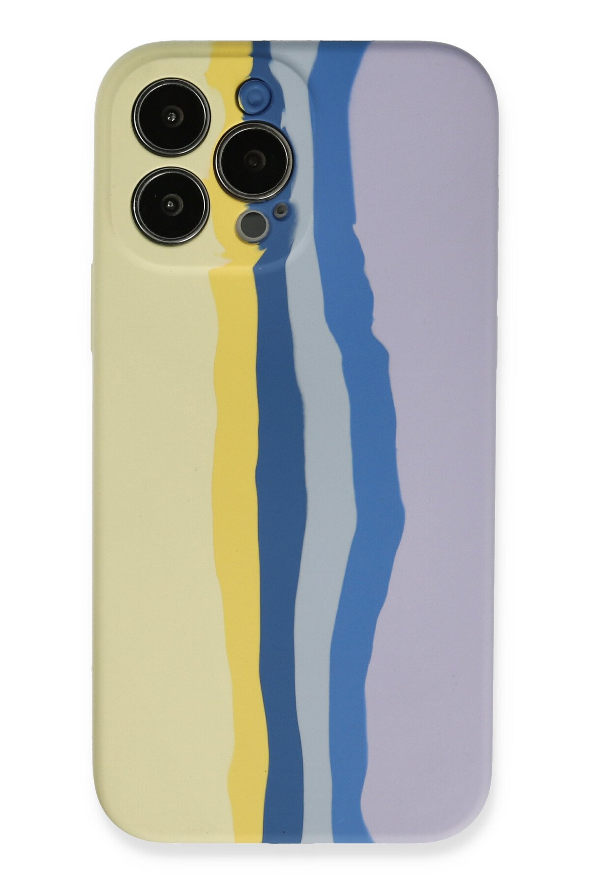 Newface iPhone 13 Pro Max Kılıf Zegna Yüzüklü Silikon Kapak - Mavi