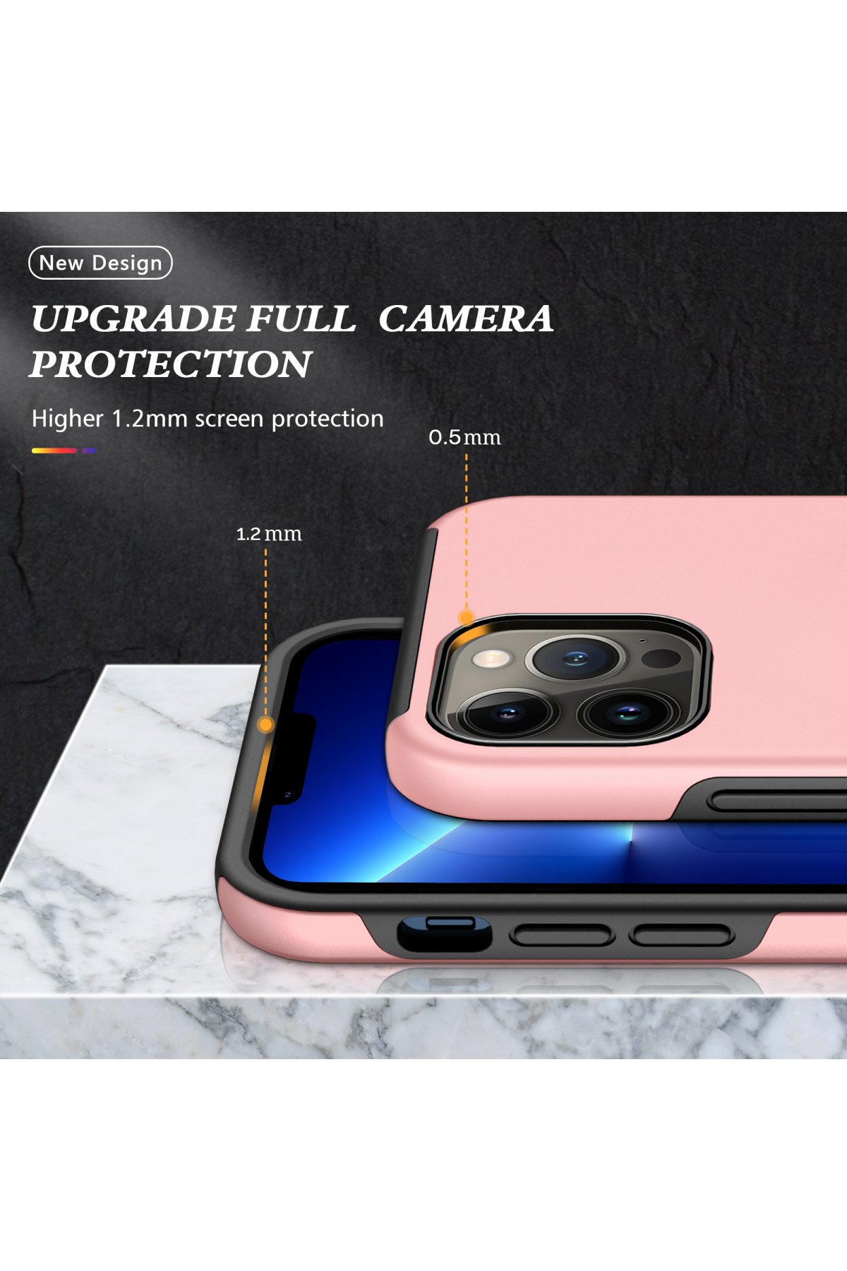 Newface iPhone 13 Pro Max Kılıf Liva Lens Silikon - Beyaz