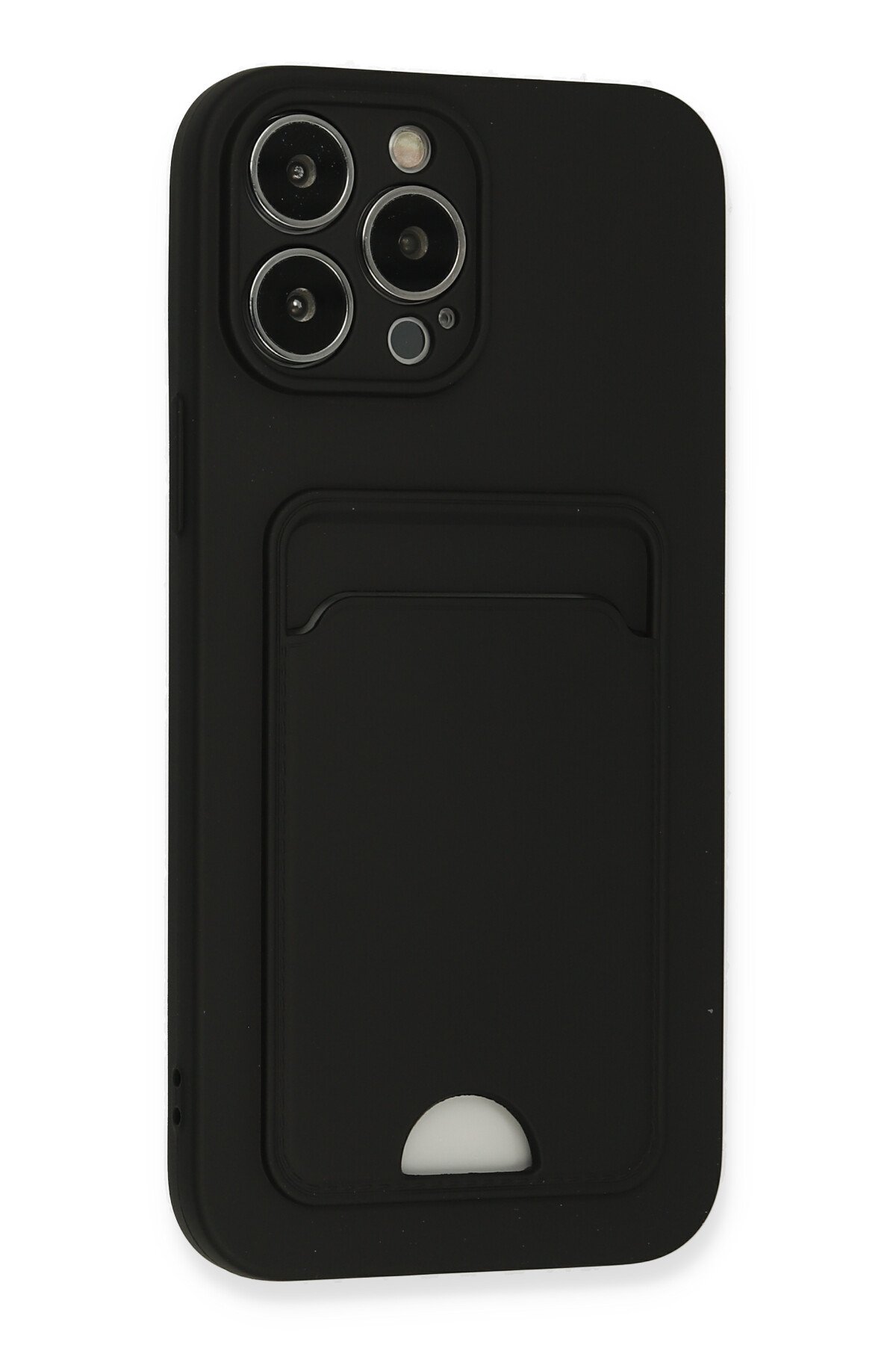 Newface iPhone 13 Pro Max Kılıf Sofya Yüzüklü Silikon Kapak - Gold