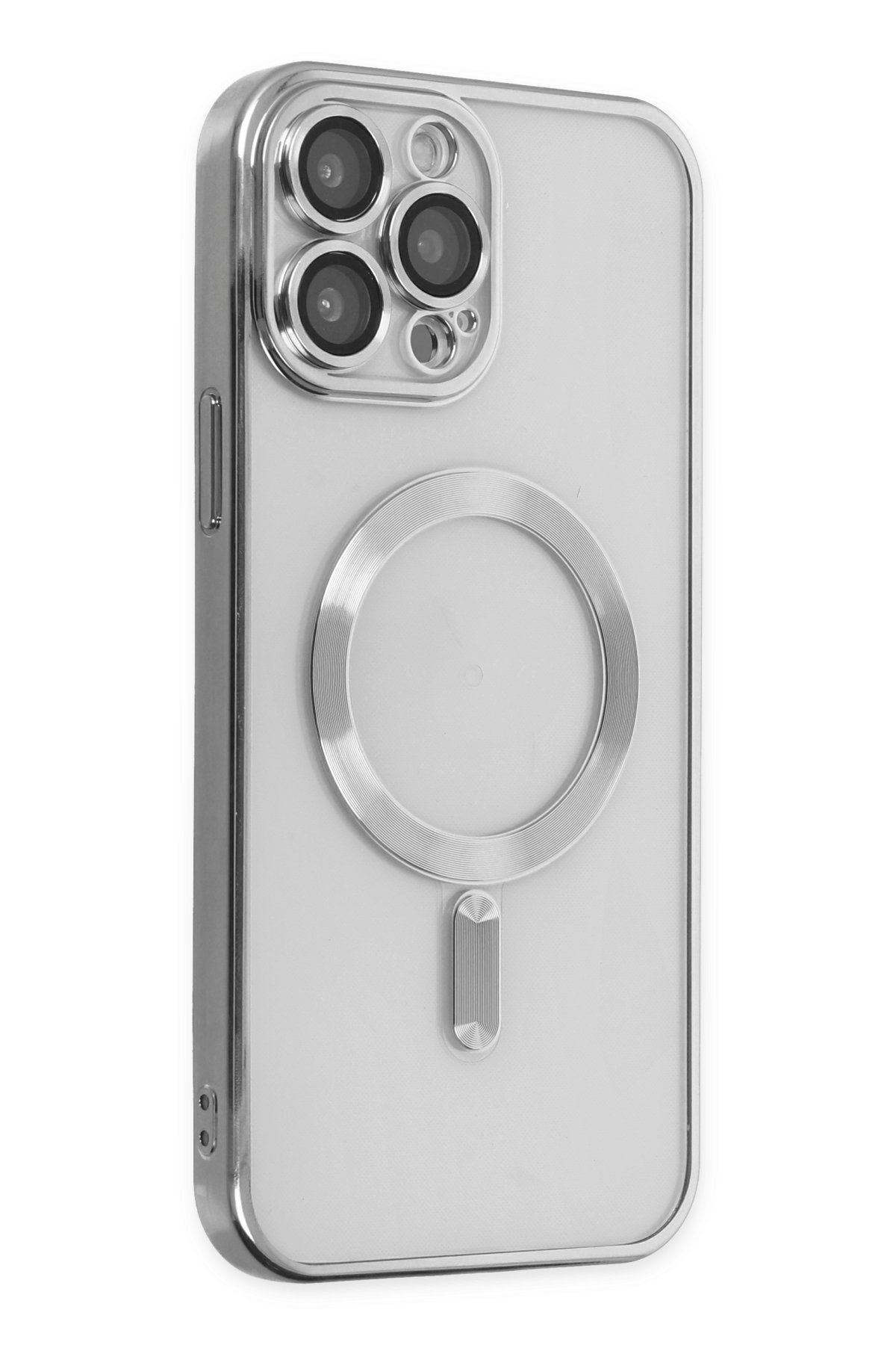 Newface iPhone 13 Pro Max Kılıf Mekanik Magsafe Kapak - Füme - 3