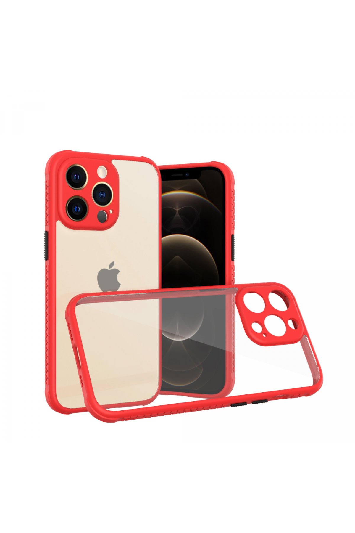 Newface iPhone 13 Pro Max Kılıf Red Pepper Magneticsafe Su Geçirmez Kılıf - Siyah-Gri