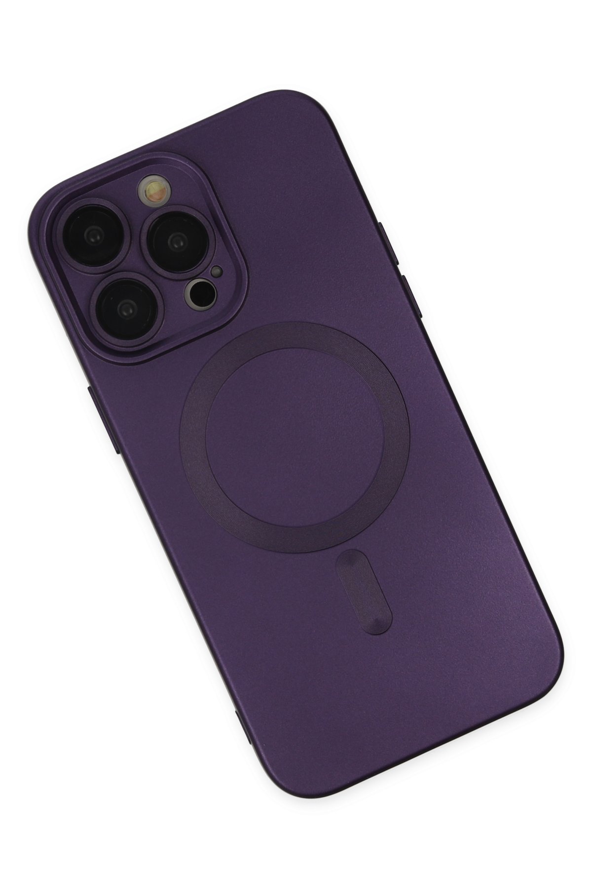 Newface iPhone 13 Pro Max Kılıf Magneticsafe Lazer Silikon - Kırmızı