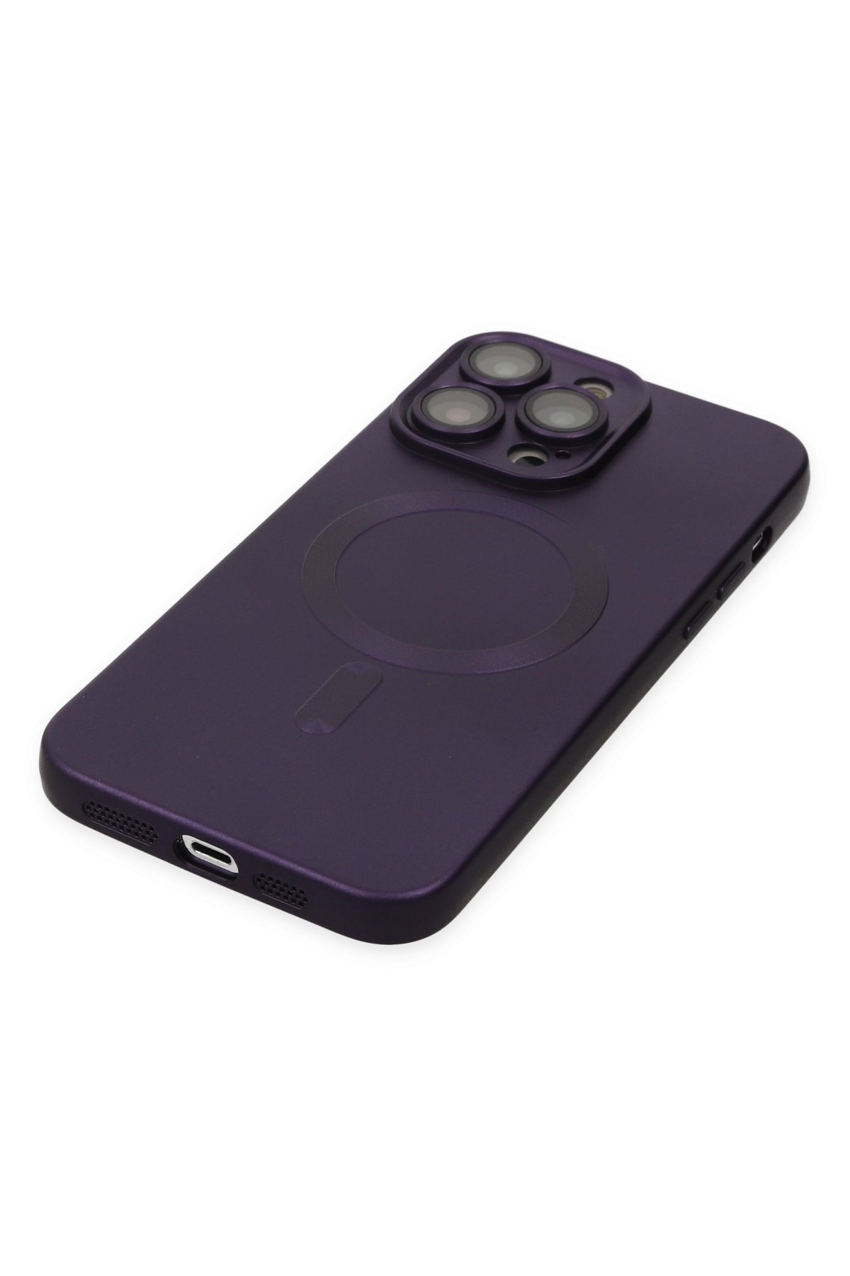 Newface iPhone 13 Pro Max Kılıf Magneticsafe Lazer Silikon - Kırmızı