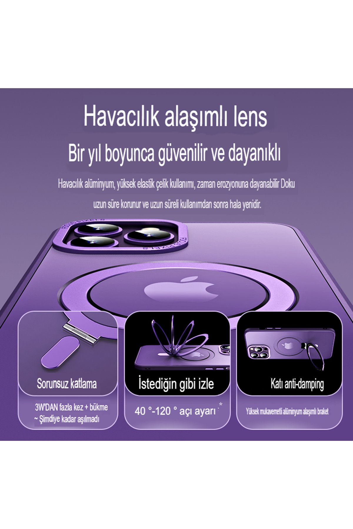 Newface iPhone 13 Pro Max Raze Metal Kamera Lens - Yeşil