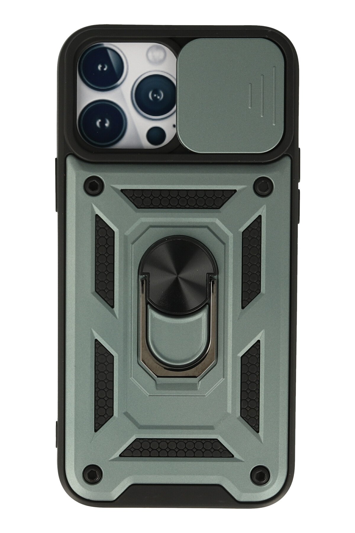 Newface iPhone 13 Pro Max Kılıf Magneticsafe Lazer Silikon - Siyah