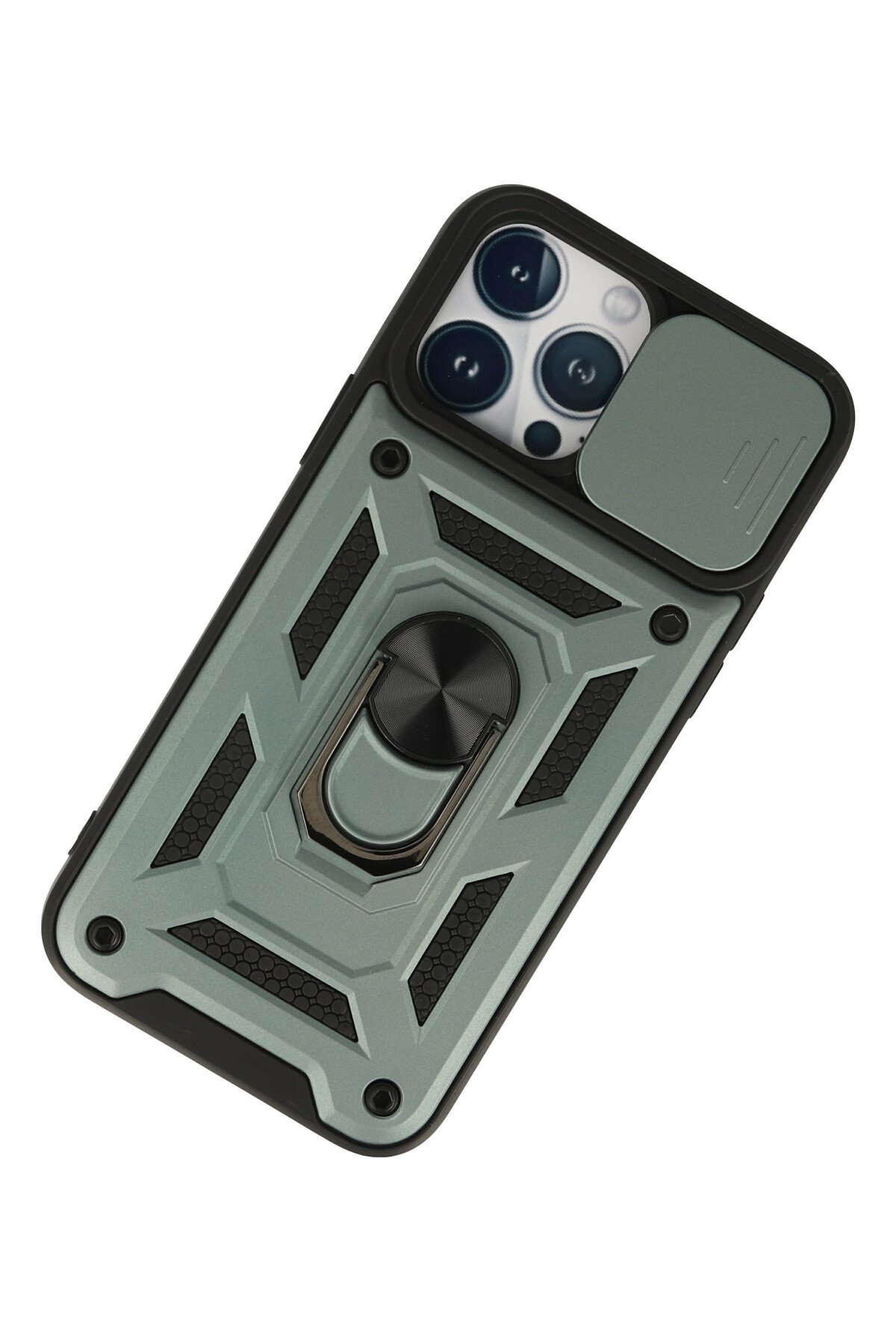 Newface iPhone 13 Pro Max Kılıf Magneticsafe Lazer Silikon - Siyah