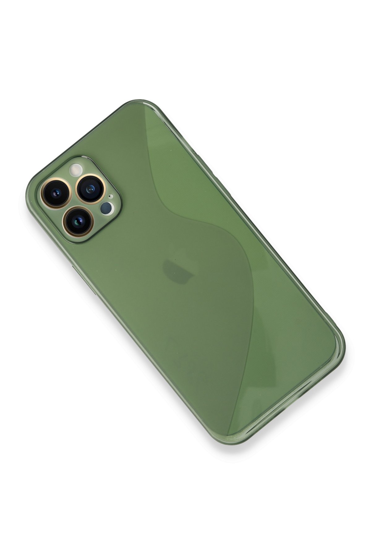 Newface iPhone 13 Pro Max Kılıf Glass Kapak - Açık Yeşil