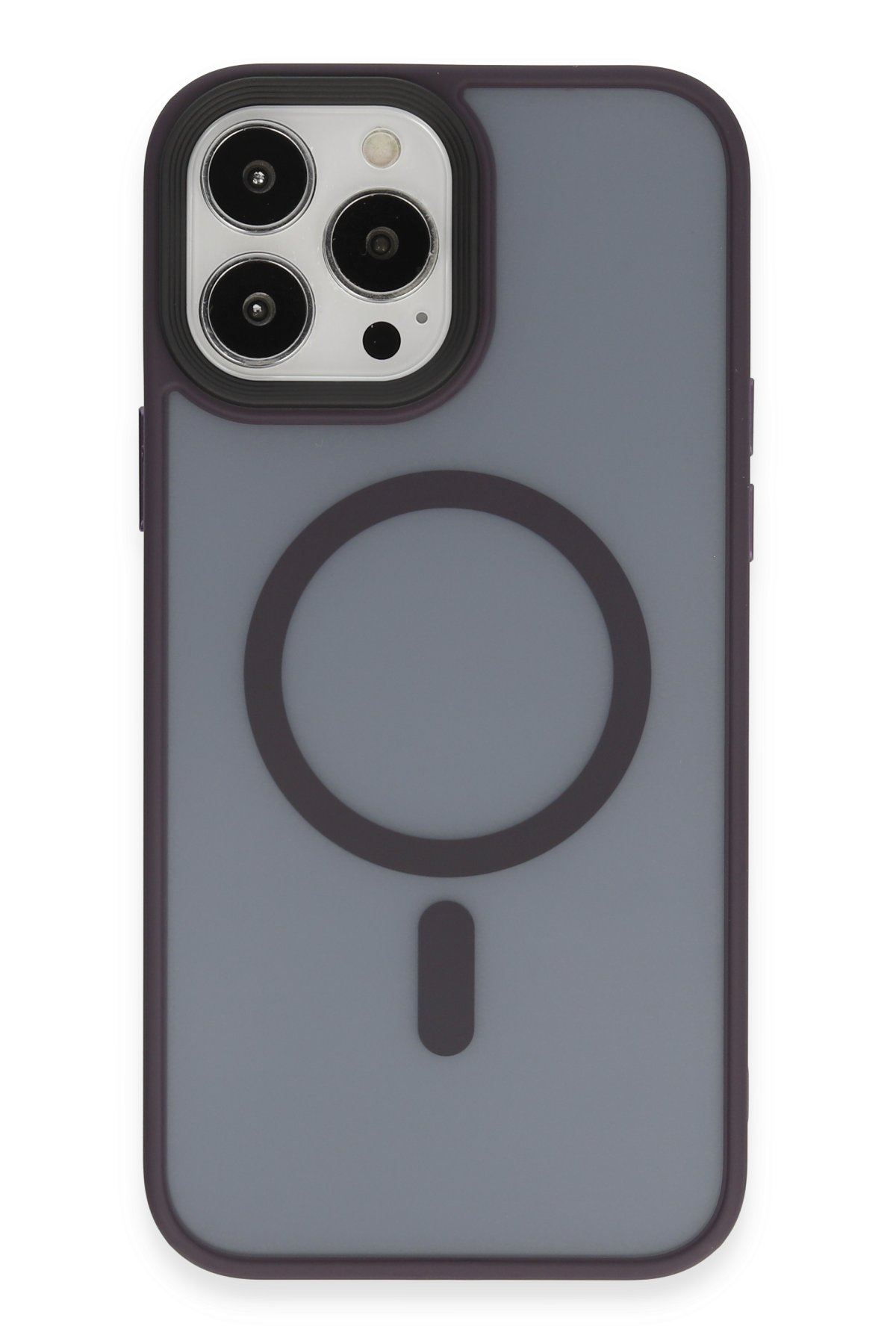 Newface iPhone 13 Pro Max Kılıf Sofya Yüzüklü Silikon Kapak - Lacivert