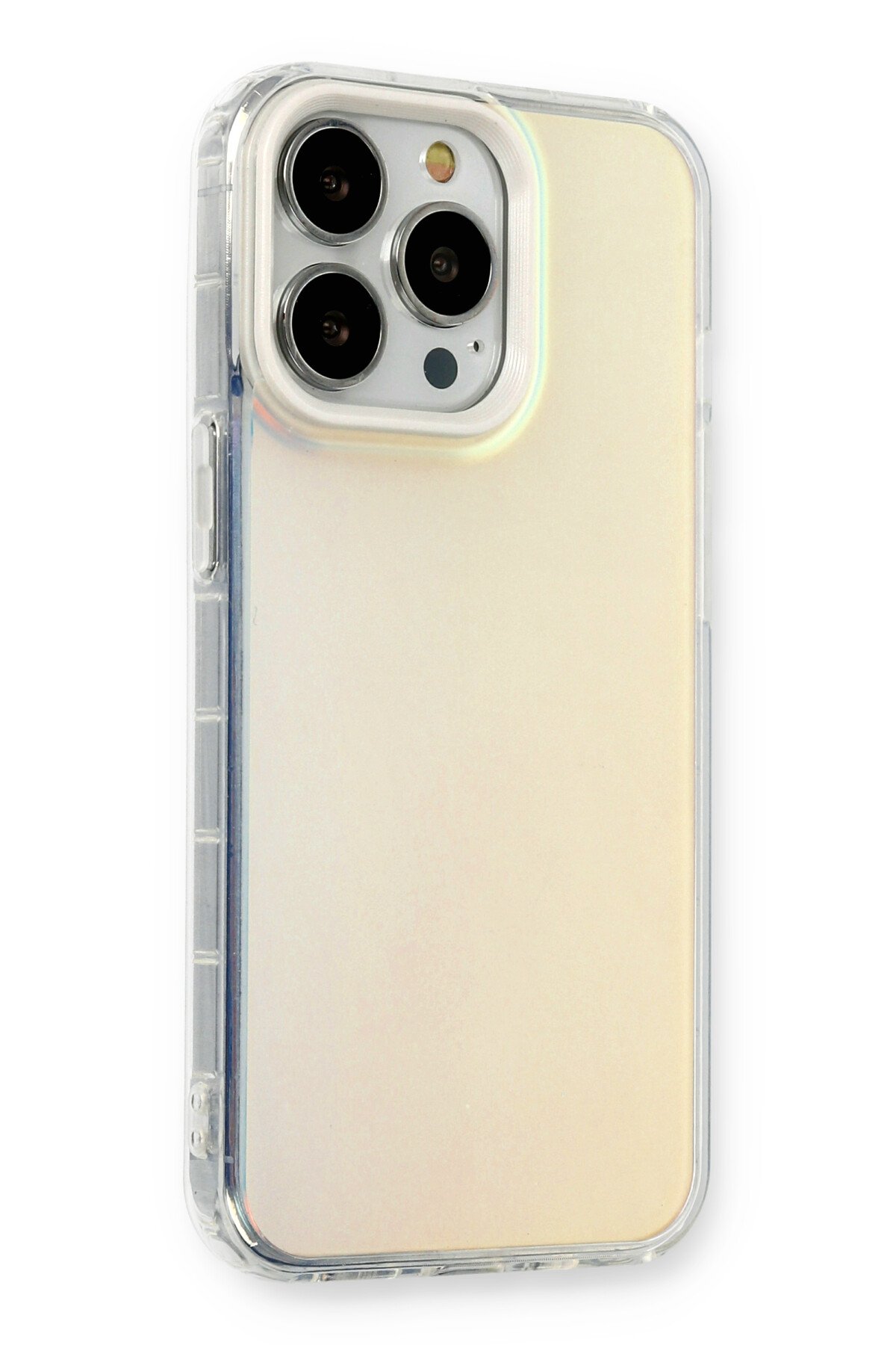 Newface iPhone 13 Pro Max Kılıf Mega Standlı Silikon - Gold